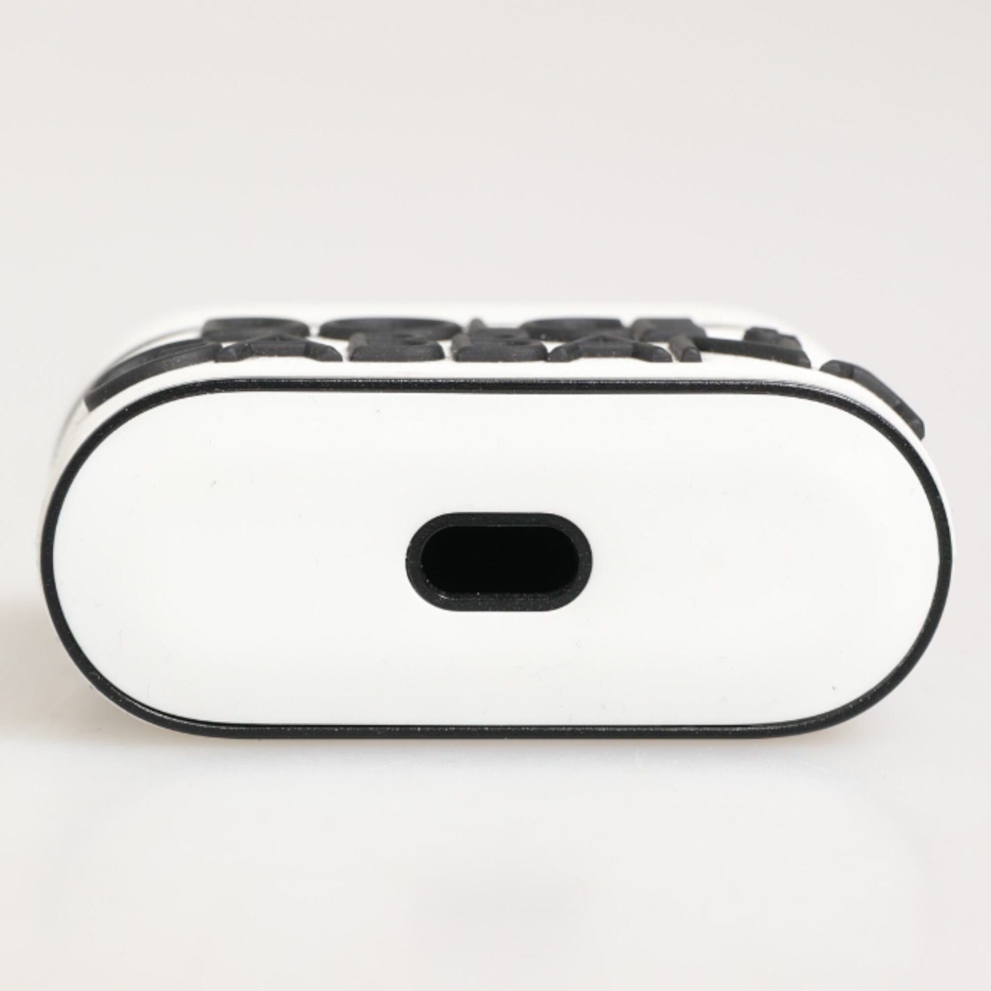 Dolce & Gabbana White Black Rubber Logo Embossed Accessory Airpods Case