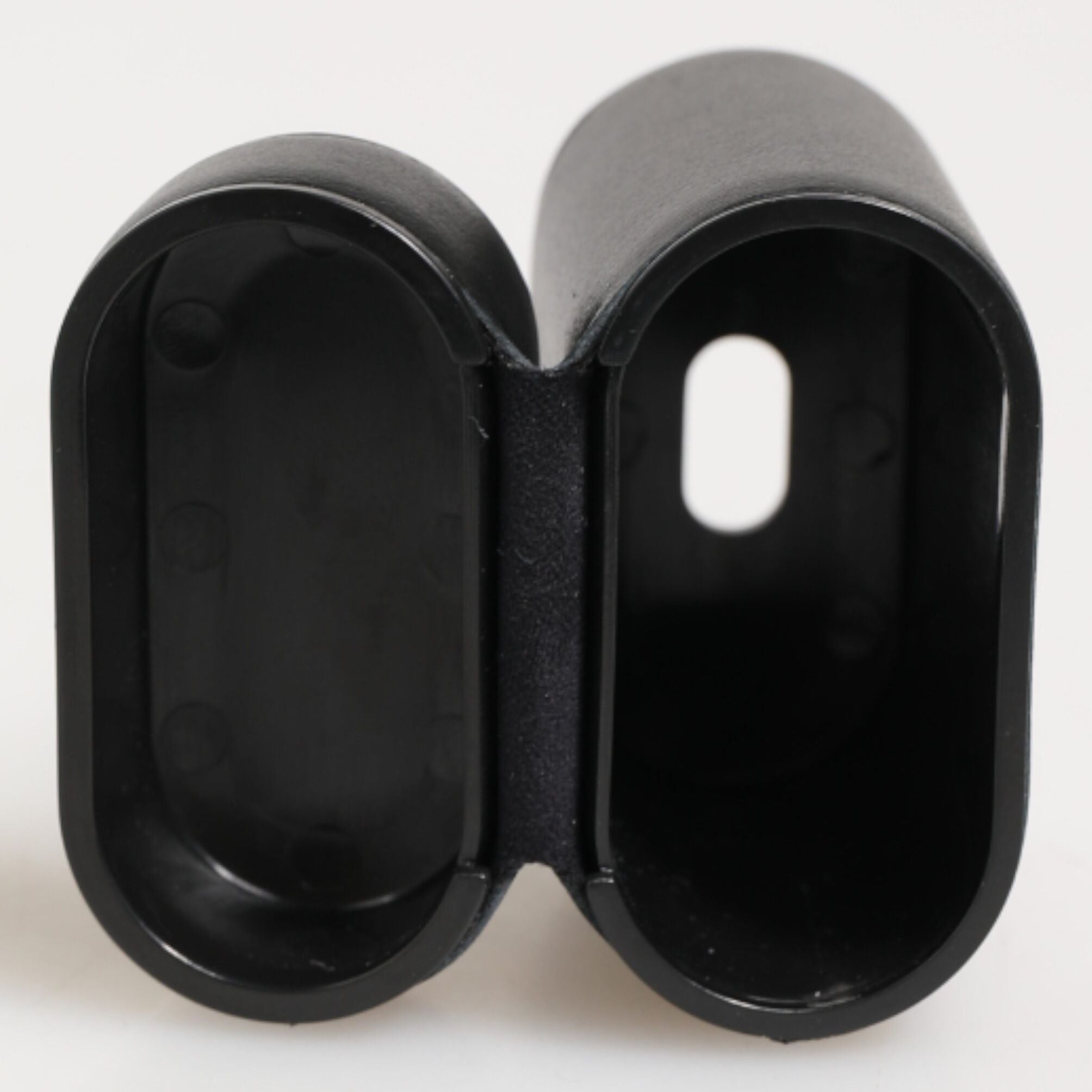 Dolce & Gabbana Black Calfskin Leather Logo Print Flip Holder Airpods Case