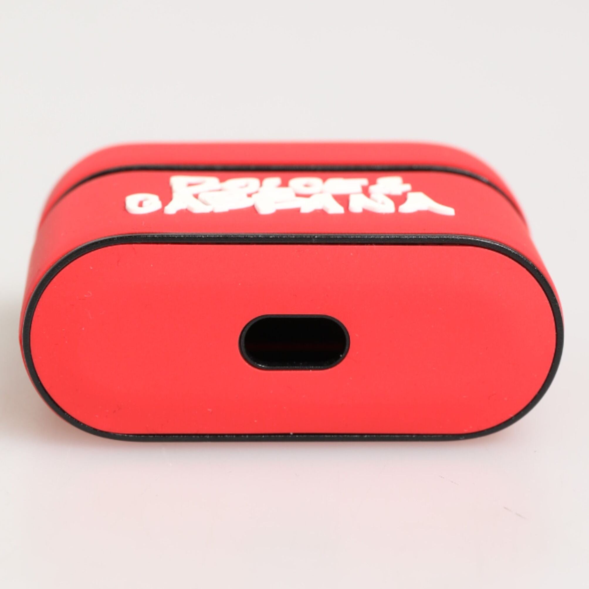 Dolce & Gabbana Red PVC DG Logo Embossed Men Flip Holder Airpods Case