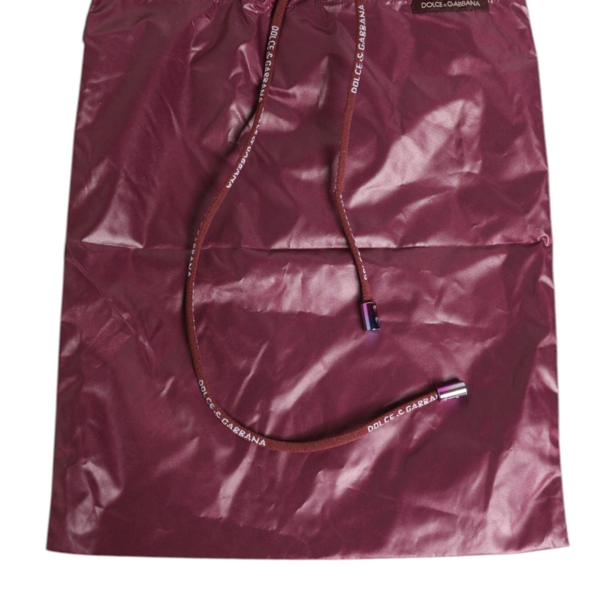 Dolce & Gabbana Burgundy Polyester Logo Embossed Crest Swimwear