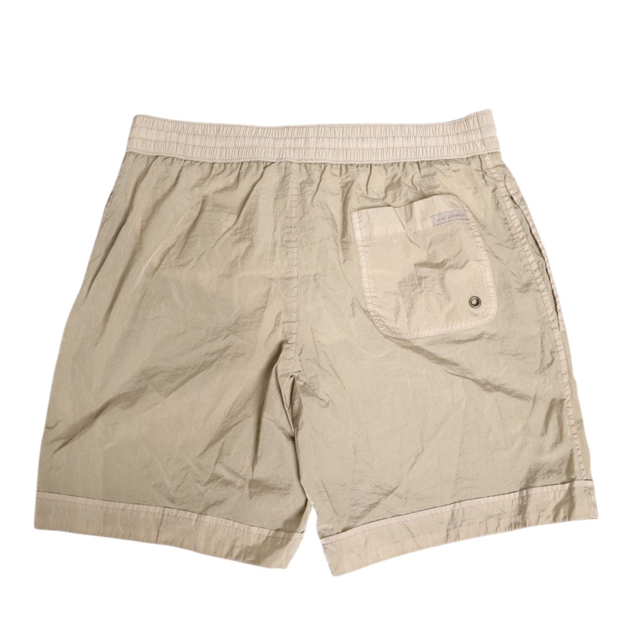 Dolce & Gabbana Beige Nylon Beachwear Men Boxer Short Swimwear