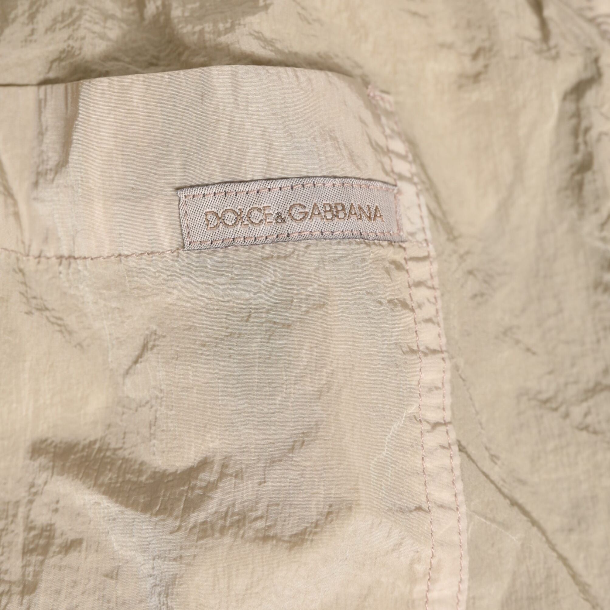 Dolce & Gabbana Beige Nylon Beachwear Men Boxer Short Swimwear