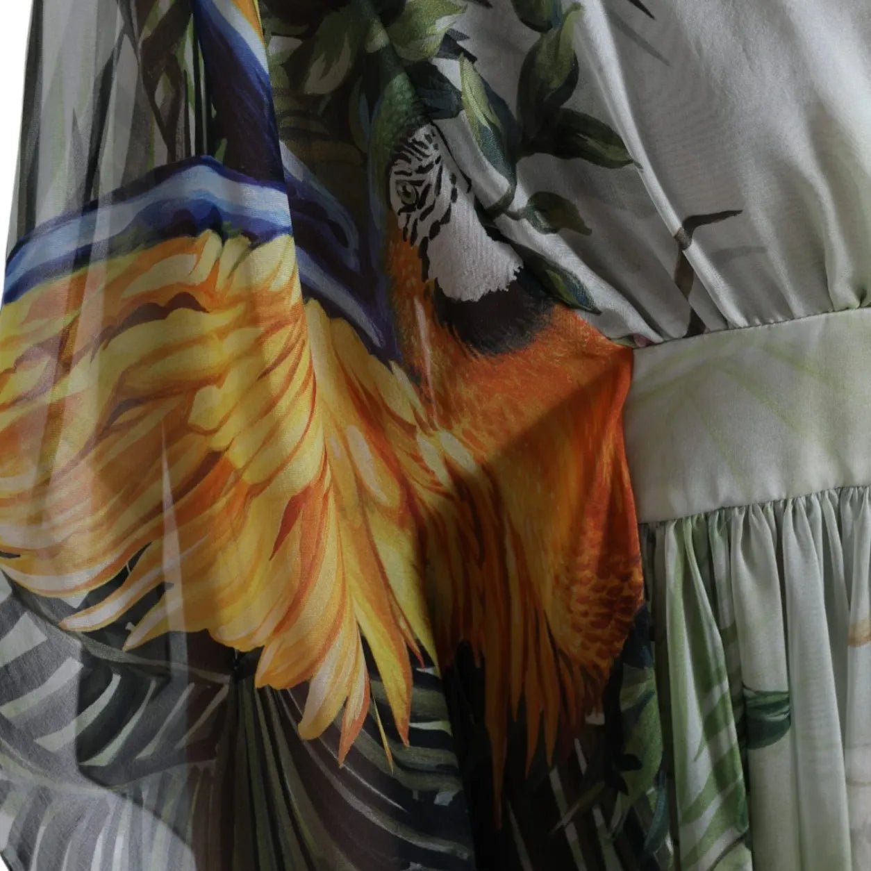 Dolce & Gabbana Multicolor Silk Jungle Print Women Maxi Dress