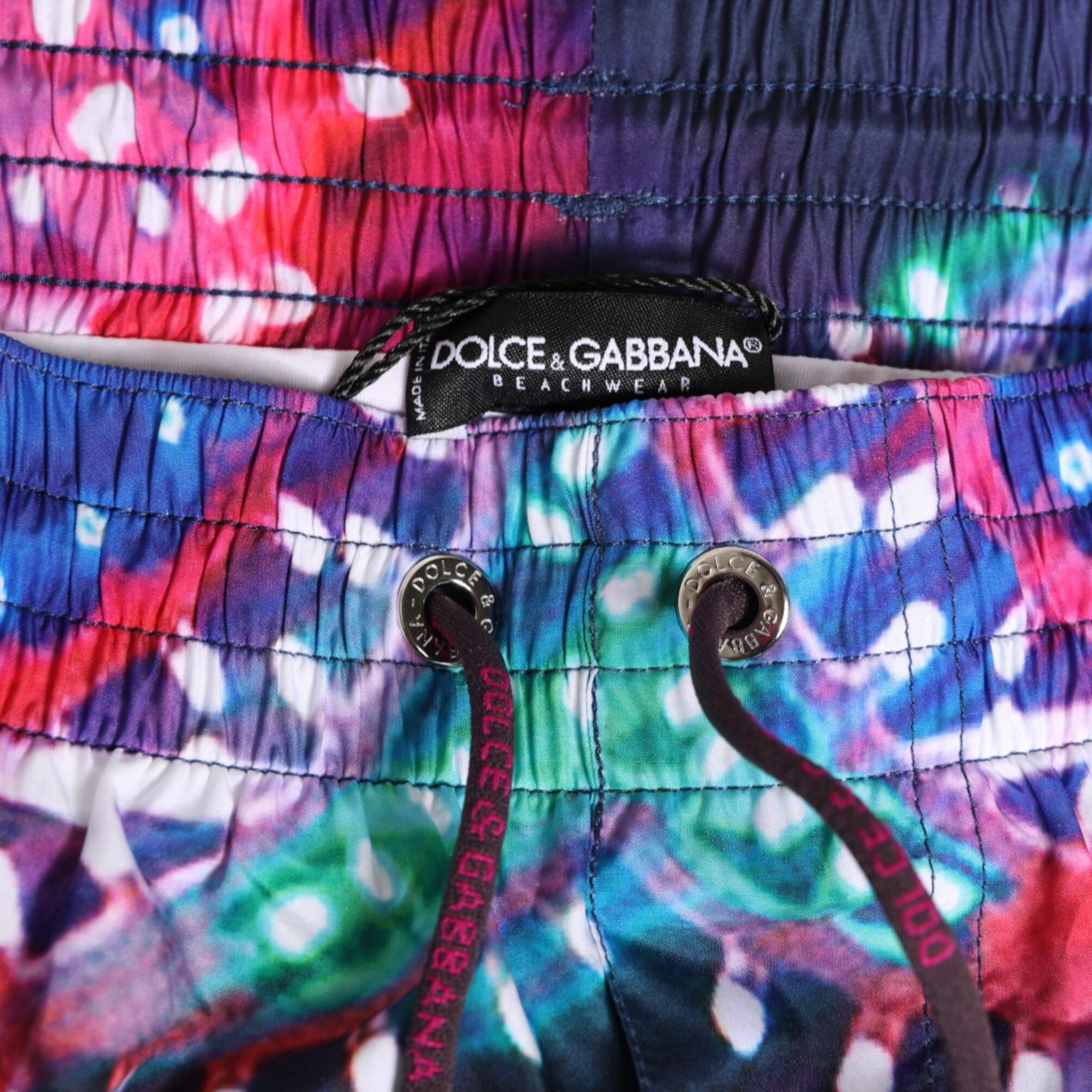 Dolce & Gabbana Multicolor Neon Print Polyester Shorts Swimwear