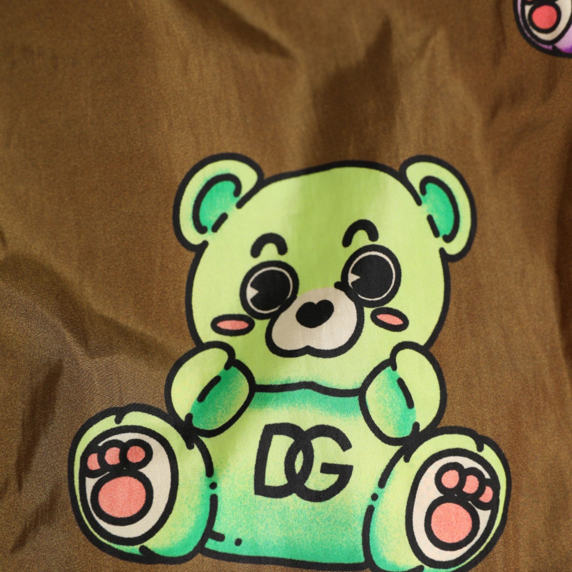Dolce & Gabbana Brown Multicolor Teddy Bear Men Shorts Swimwear