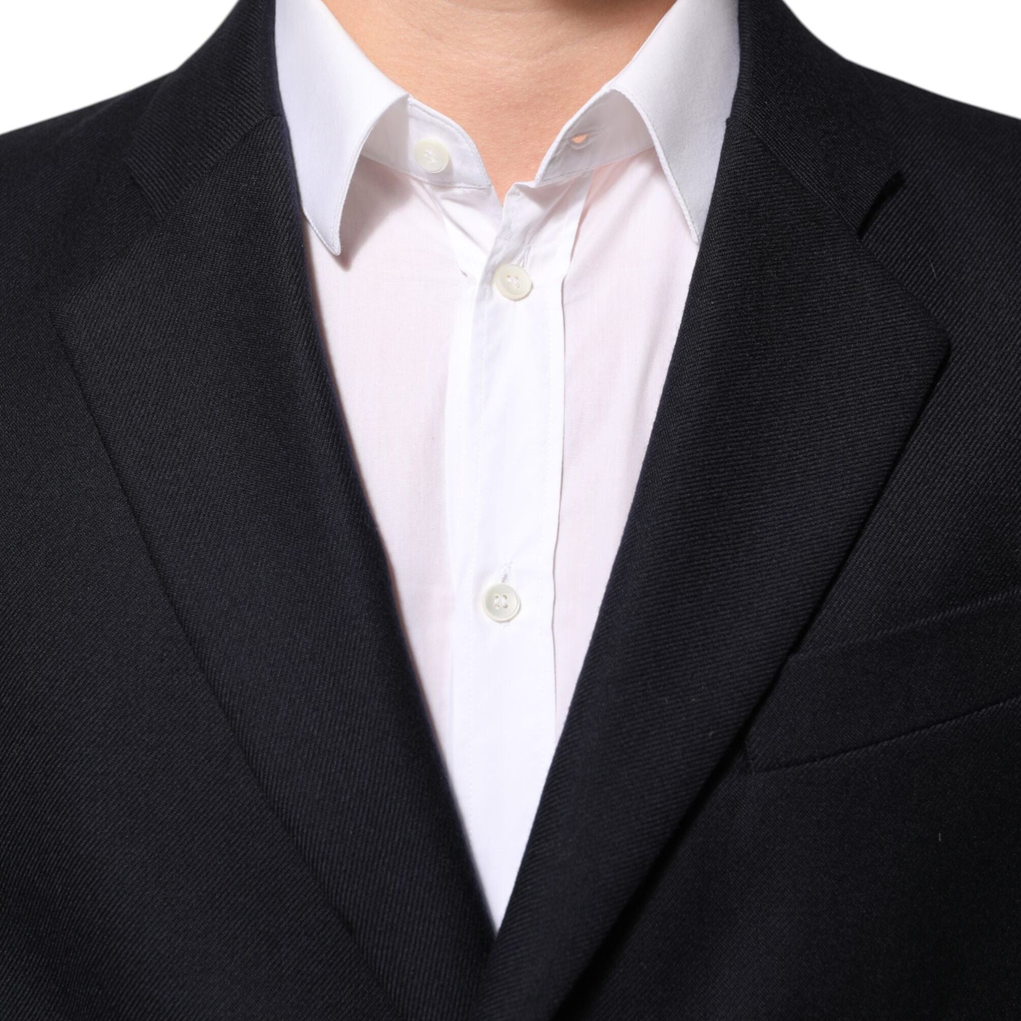 Dolce & Gabbana Dark Blue Wool Men Jacket Coat Blazer Suit