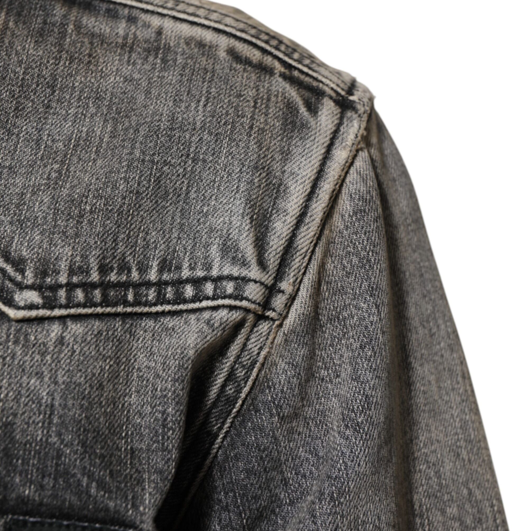 Dolce & Gabbana Black Washed Cotton Snap Long Sleeve Casual Shirt