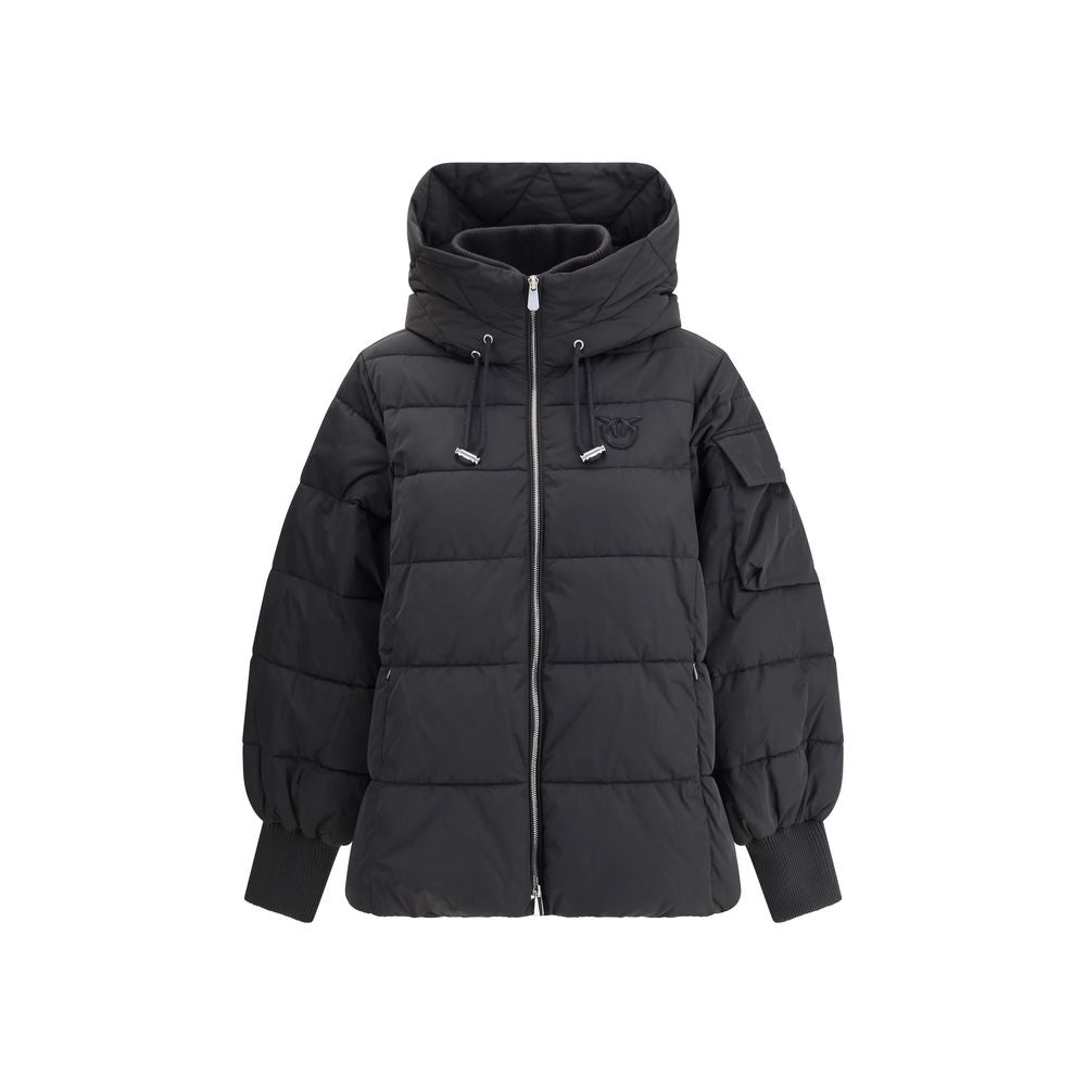 PINKO Black Polyester Full-Length Jacket
