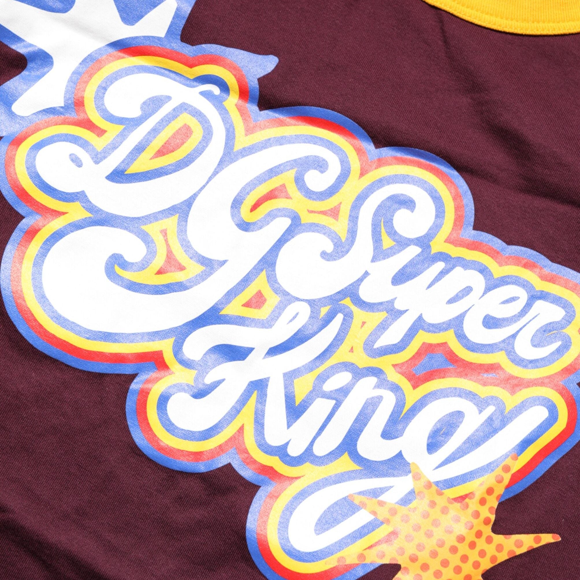 Dolce & Gabbana Burgundy Cotton DG Super King Logo T-Shirt