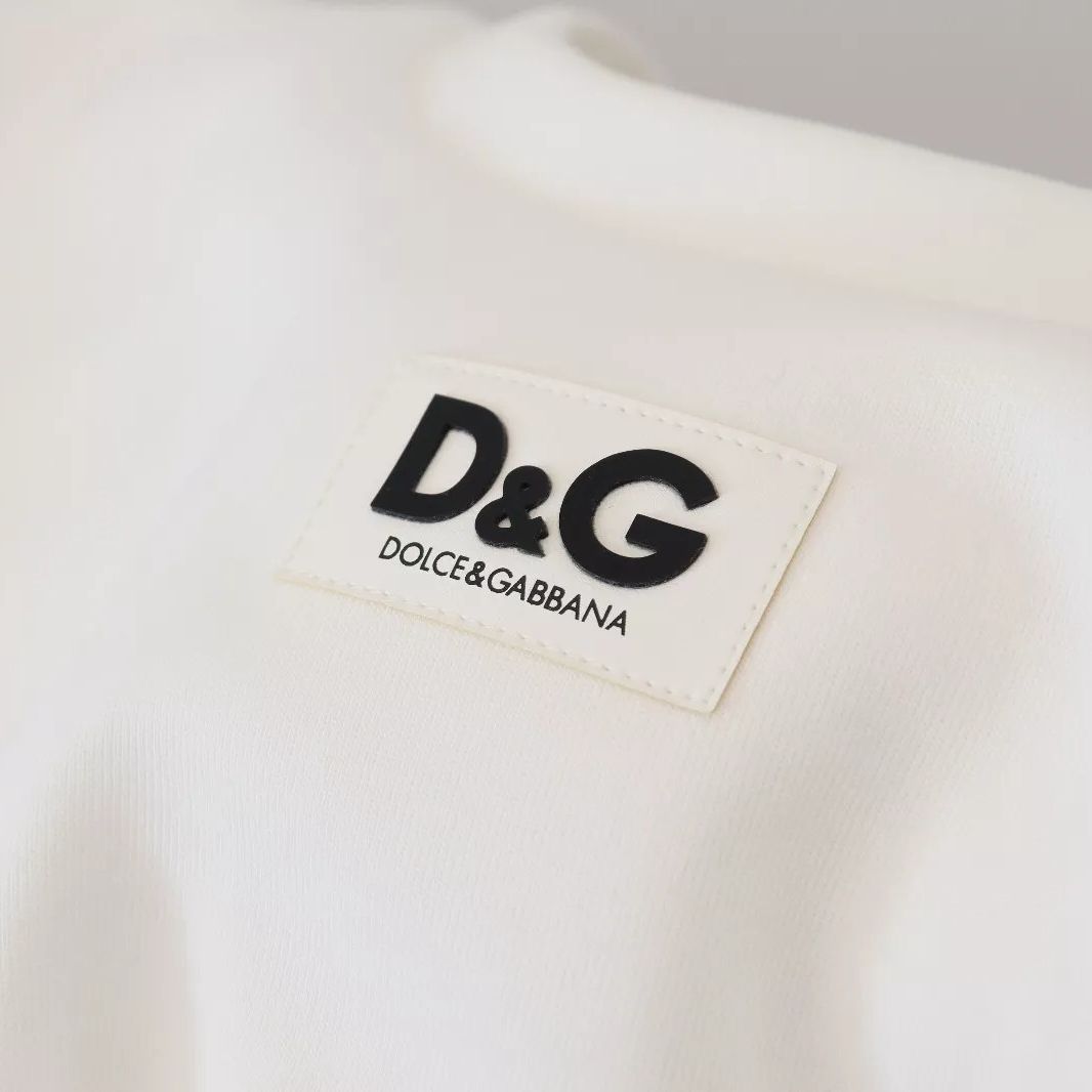 Dolce & Gabbana White Cotton Corset Stretch Top T-shirt