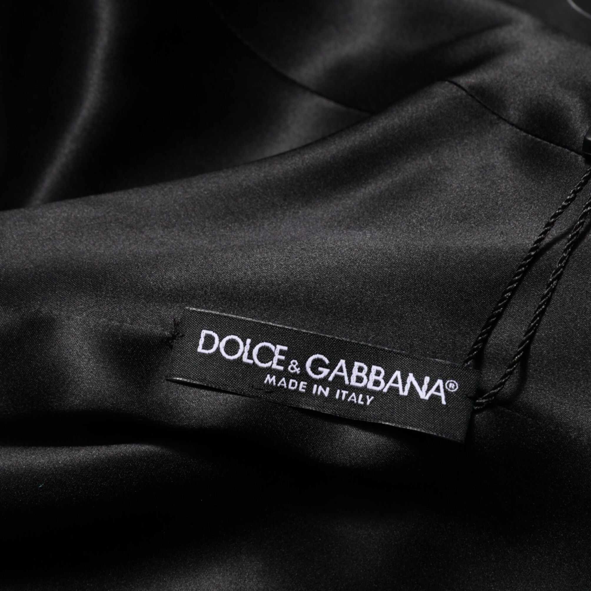 Dolce & Gabbana Green Viscose Acetate Mini Long Sleeve Dress