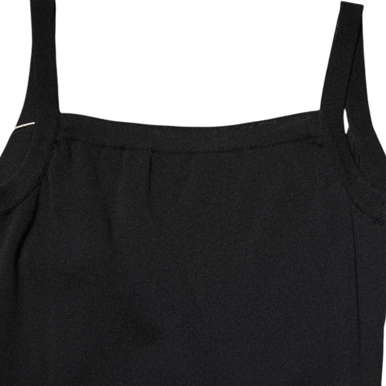 Laneus Black Square Neck Bodycon Ruched Mini Dress