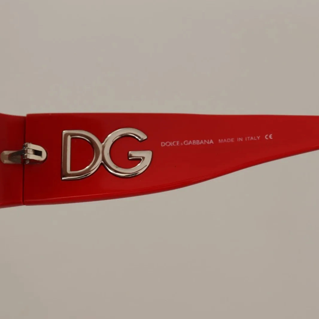 Dolce & Gabbana DG4027 Red Crystal Black Lens Shades Sunglasses