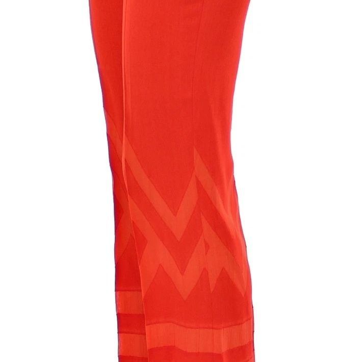 Versace Collection Red Pants Cropped 3/4 Short Nude Capri Pants