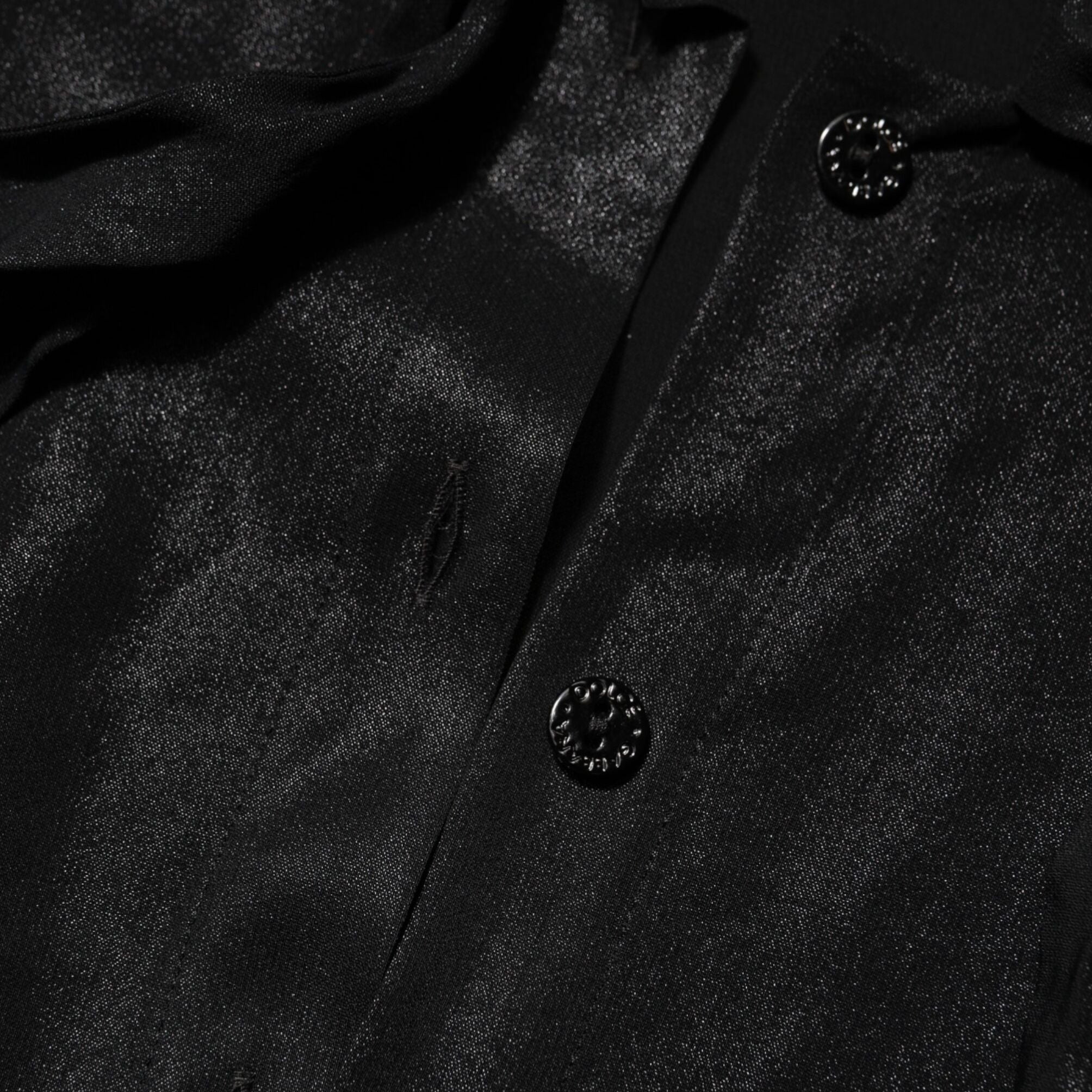 Dolce & Gabbana Black Viscose Long Sleeve Tie Neck Blouse Top