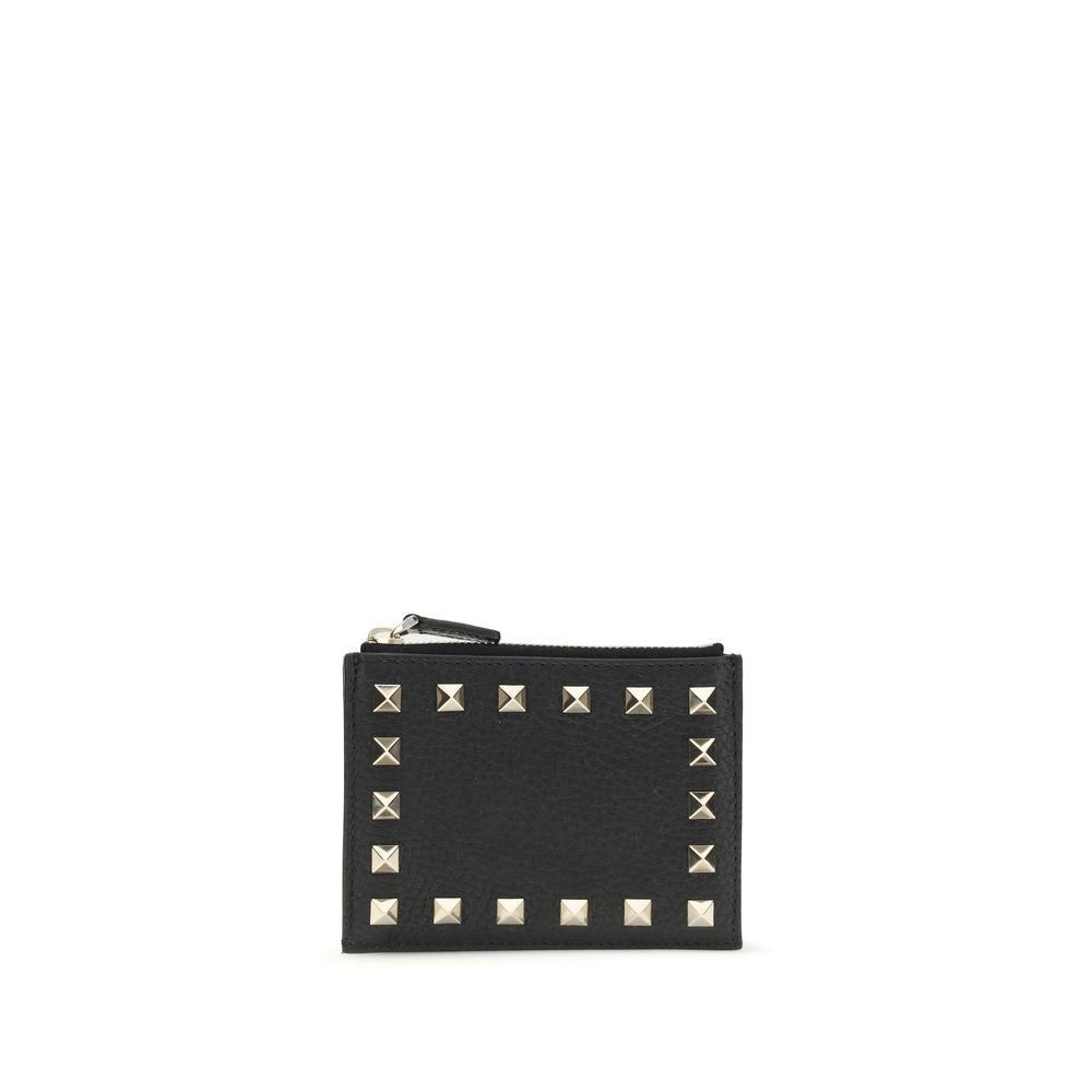 Valentino Garavani Black Calf Leather Bos Taurus Wallet