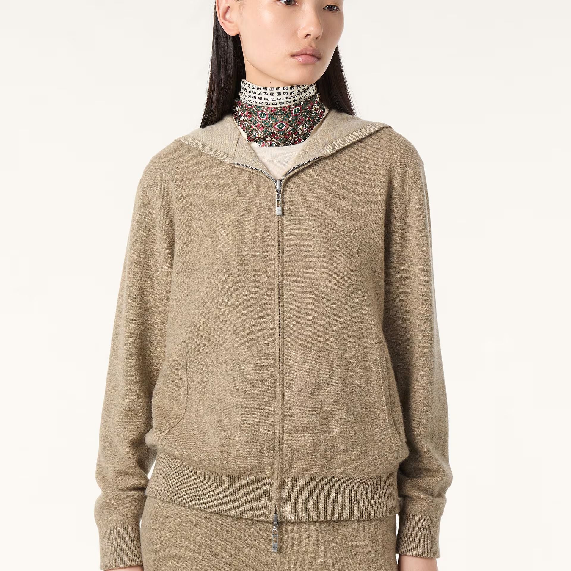 Loro Piana Duo Hooded Bomber Jumper in Cashmere
