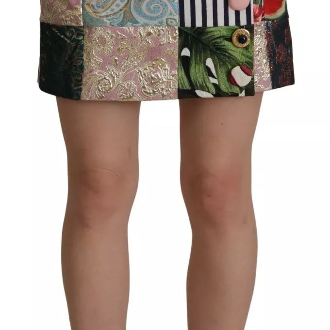 Dolce & Gabbana Multicolor Patchwork A-line Polyester Skirt