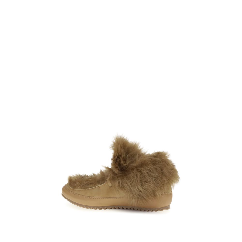 Pedro García Beige Leather Ankle Boots