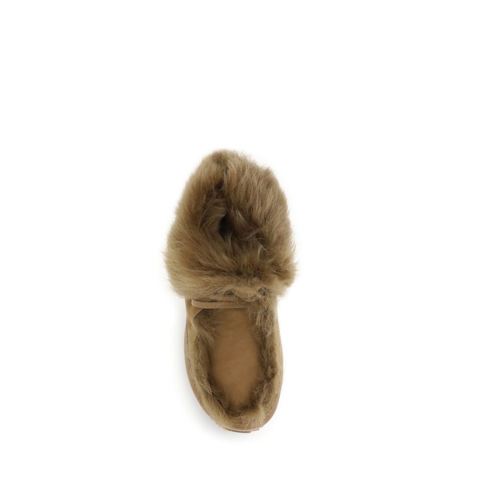 Pedro García Beige Leather Ankle Boots