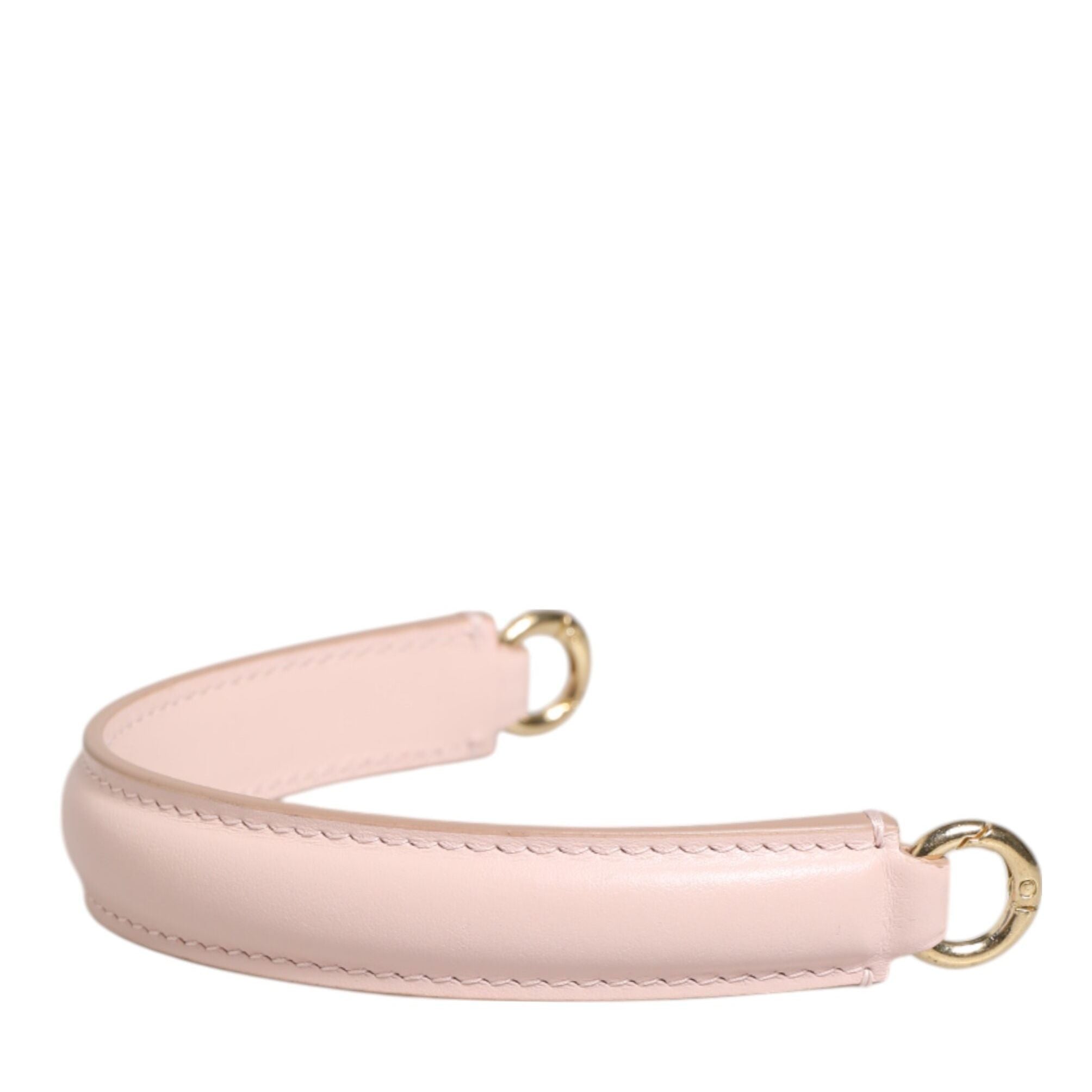 Dolce & Gabbana Strap Pink Leather Gold Tone Big Bag Handle Shoulder Strap