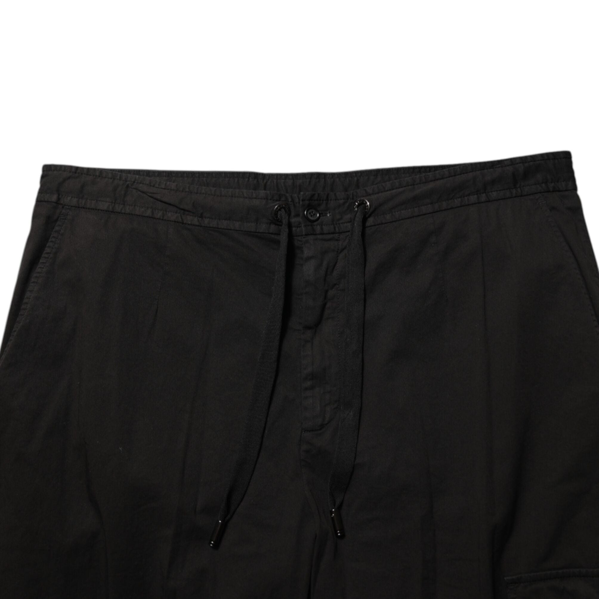 Dolce & Gabbana Black Cotton Cargo Jogger Sweatpants Pants