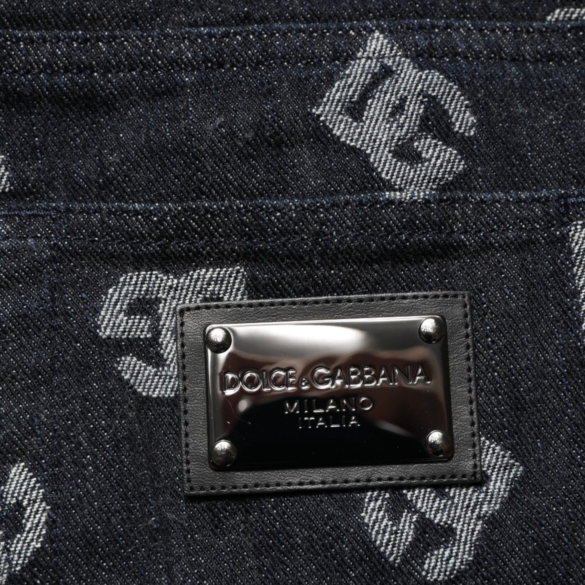Dolce & Gabbana Black DG Monogram Cotton Skinny Denim Jeans