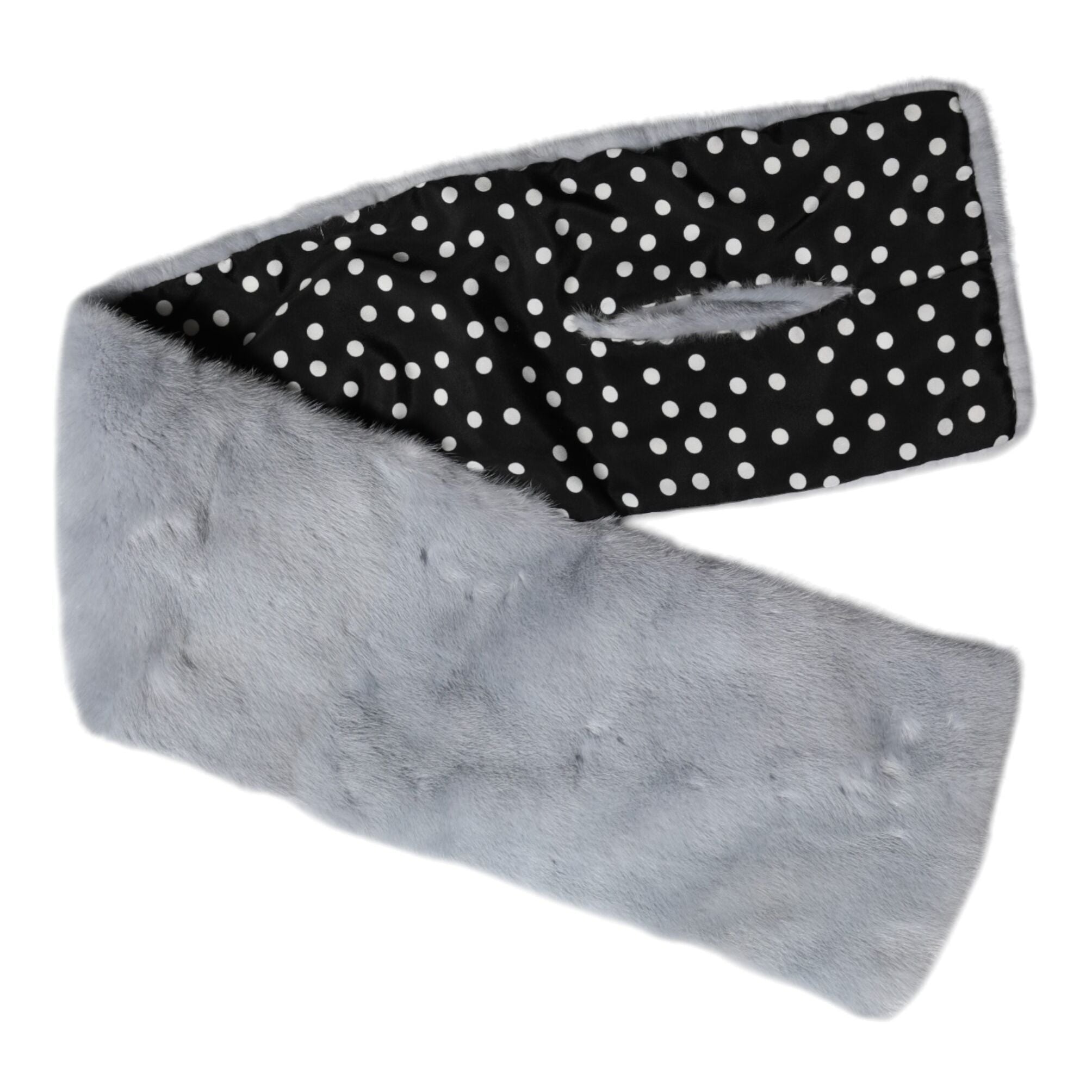 Dolce & Gabbana Powder Blue Mink Fur Neck Warmer Scarf