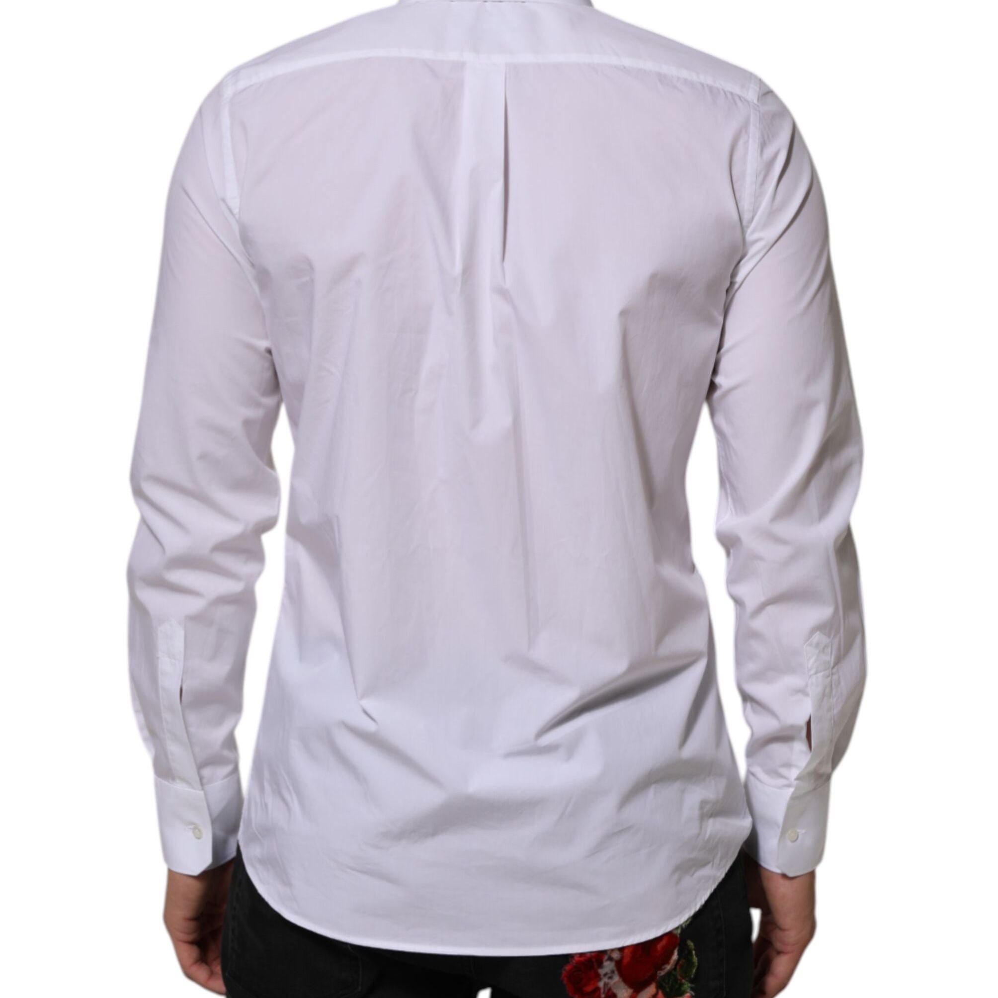 Dolce & Gabbana White Cotton MARTINI Men Formal Dress Shirt
