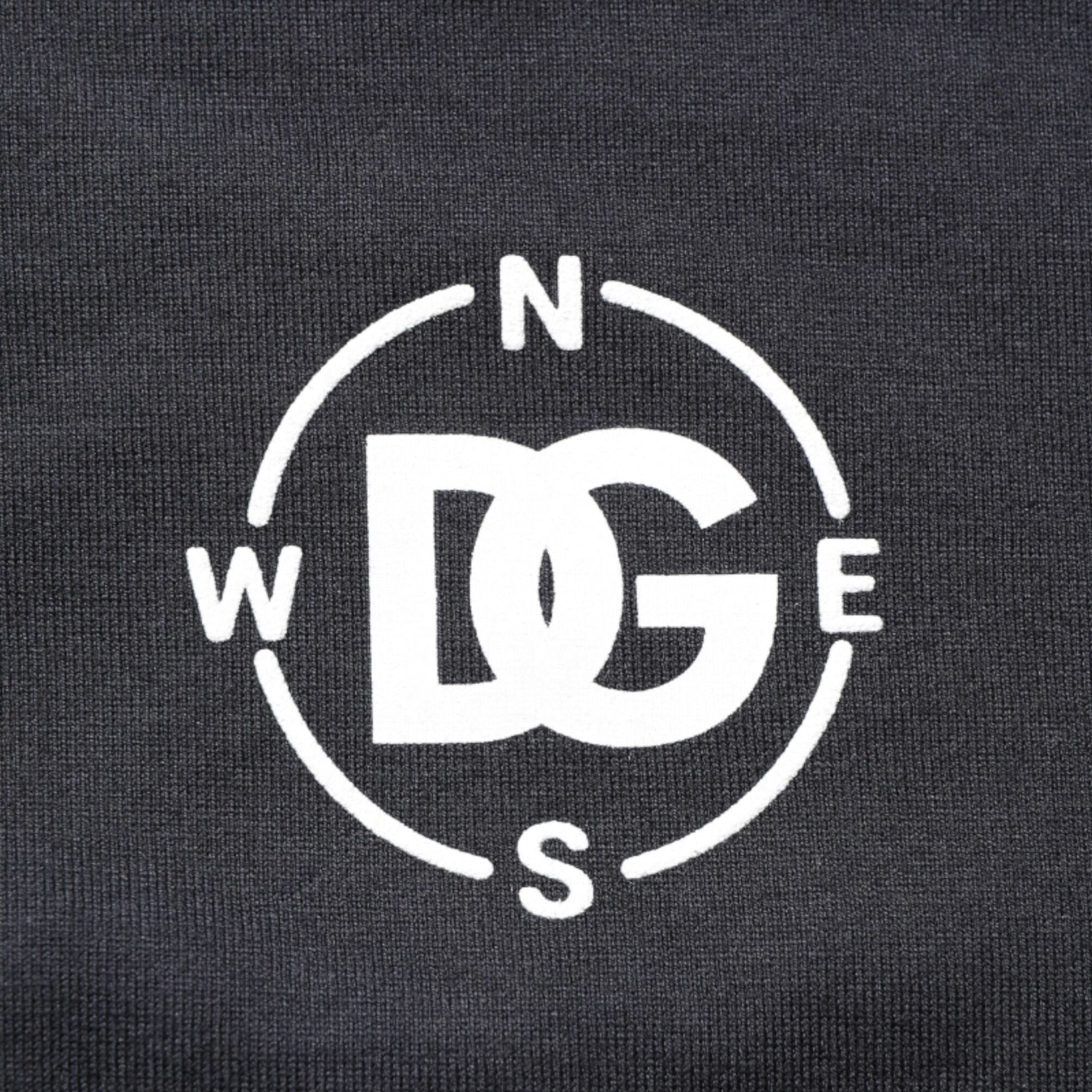 Dolce & Gabbana Black Logo Compass Cotton Crew Neck T-shirt