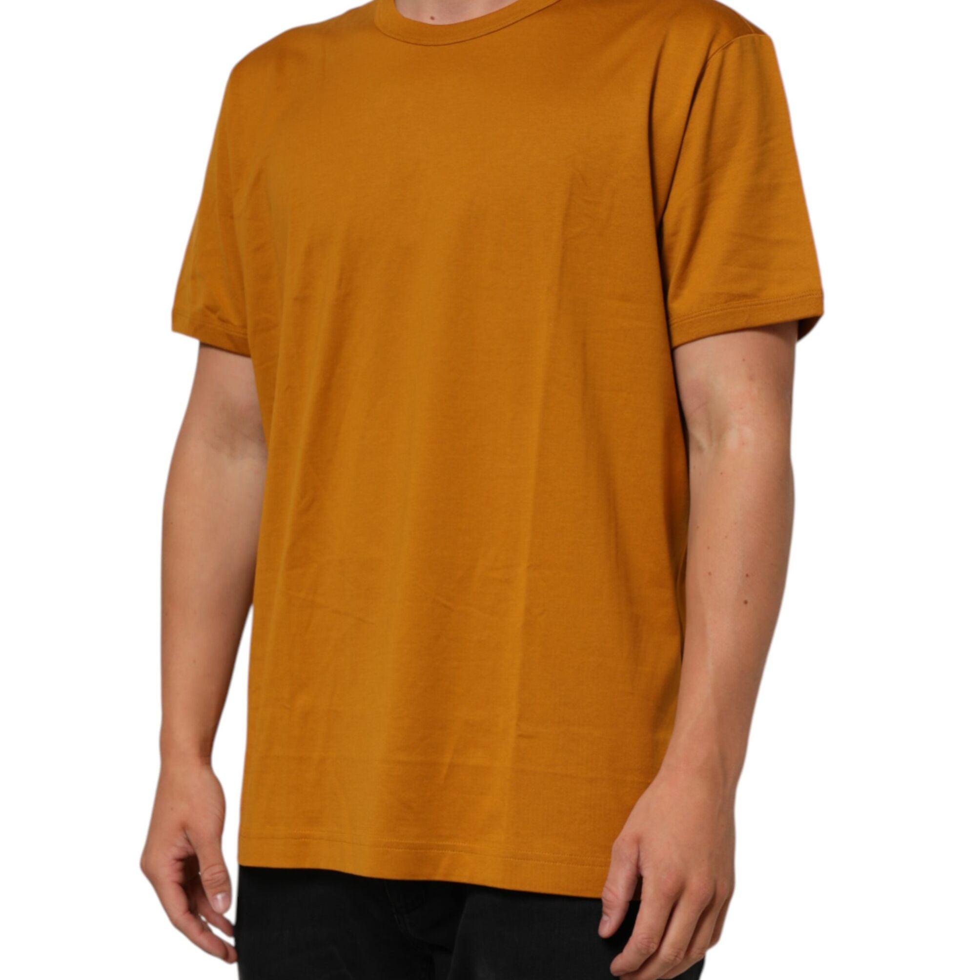 Dolce & Gabbana Golden Brown Crew Neck Short Sleeve T-shirt