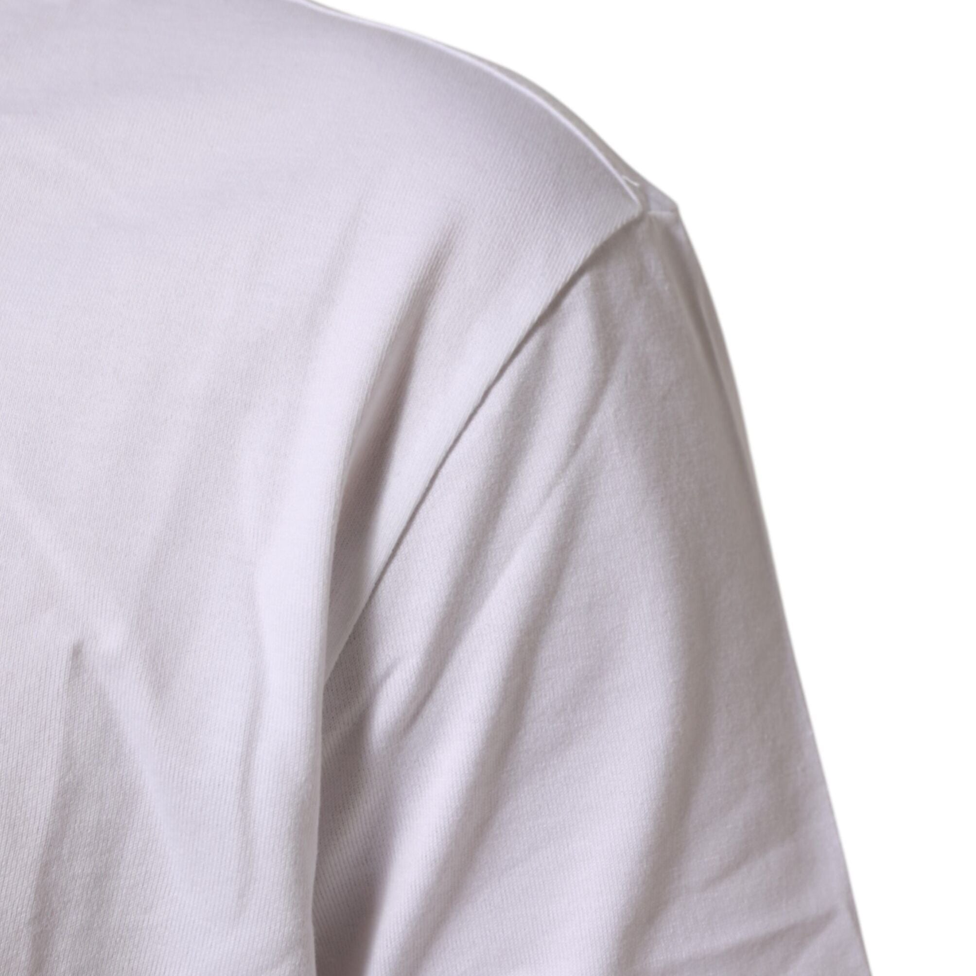 Dolce & Gabbana White Cotton Crew Neck Short Sleeves T-shirt