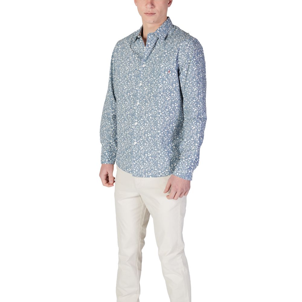 Replay Blue Cotton Pattern Shirt