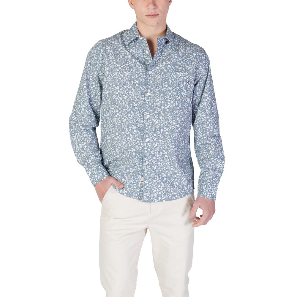 Replay Blue Cotton Pattern Shirt