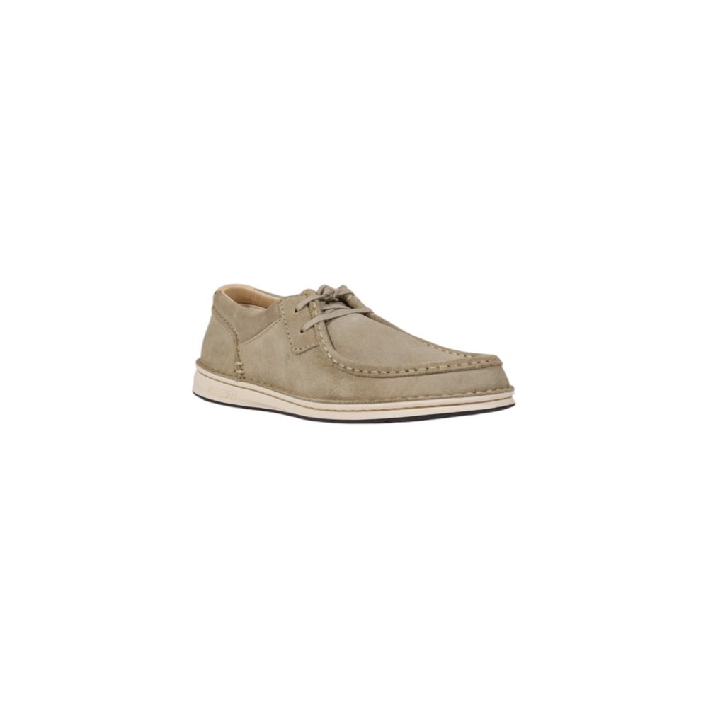 Birkenstock Gray Leather Oxfords And Derbies