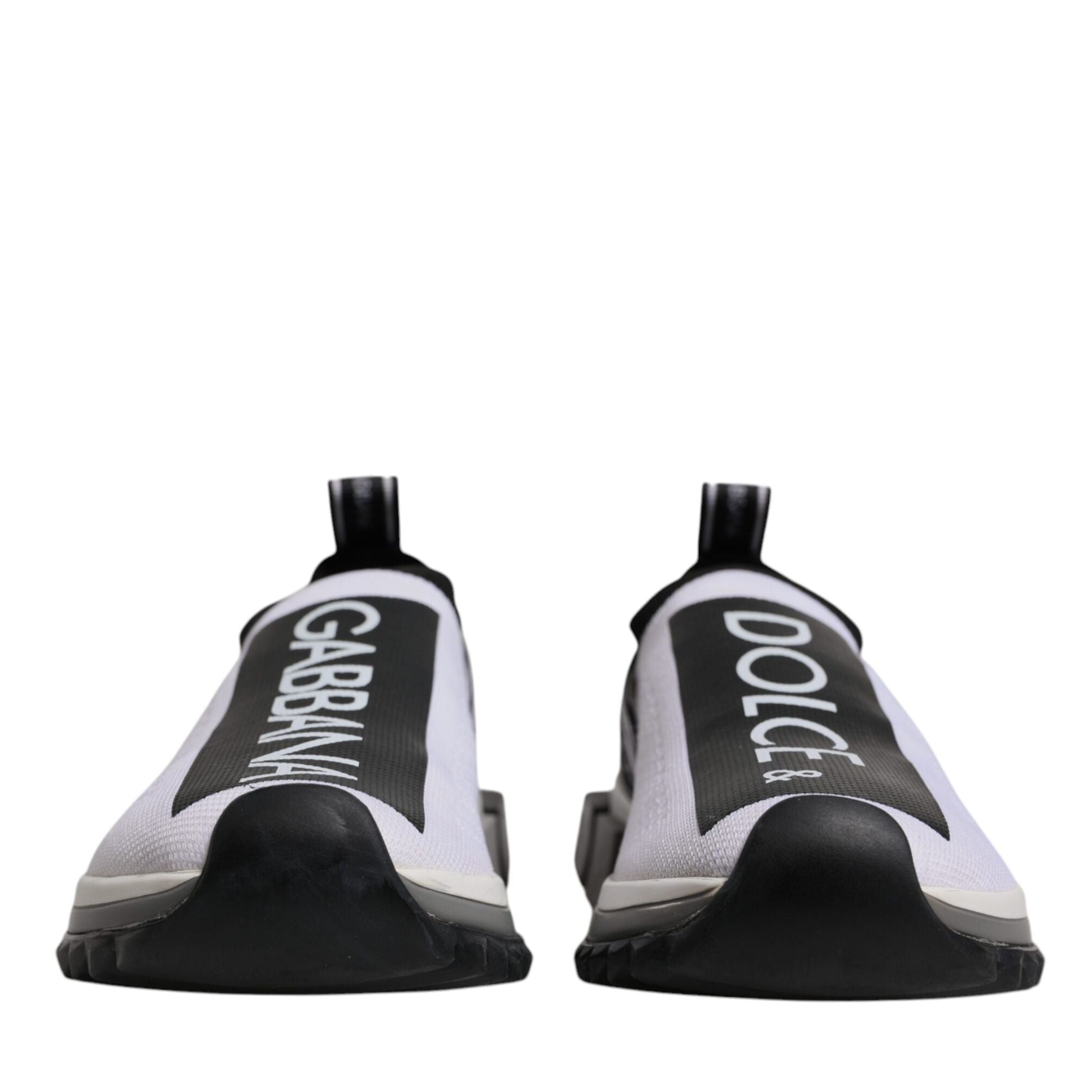 Dolce & Gabbana Black White Slip On Sorrento Sneakers Shoes