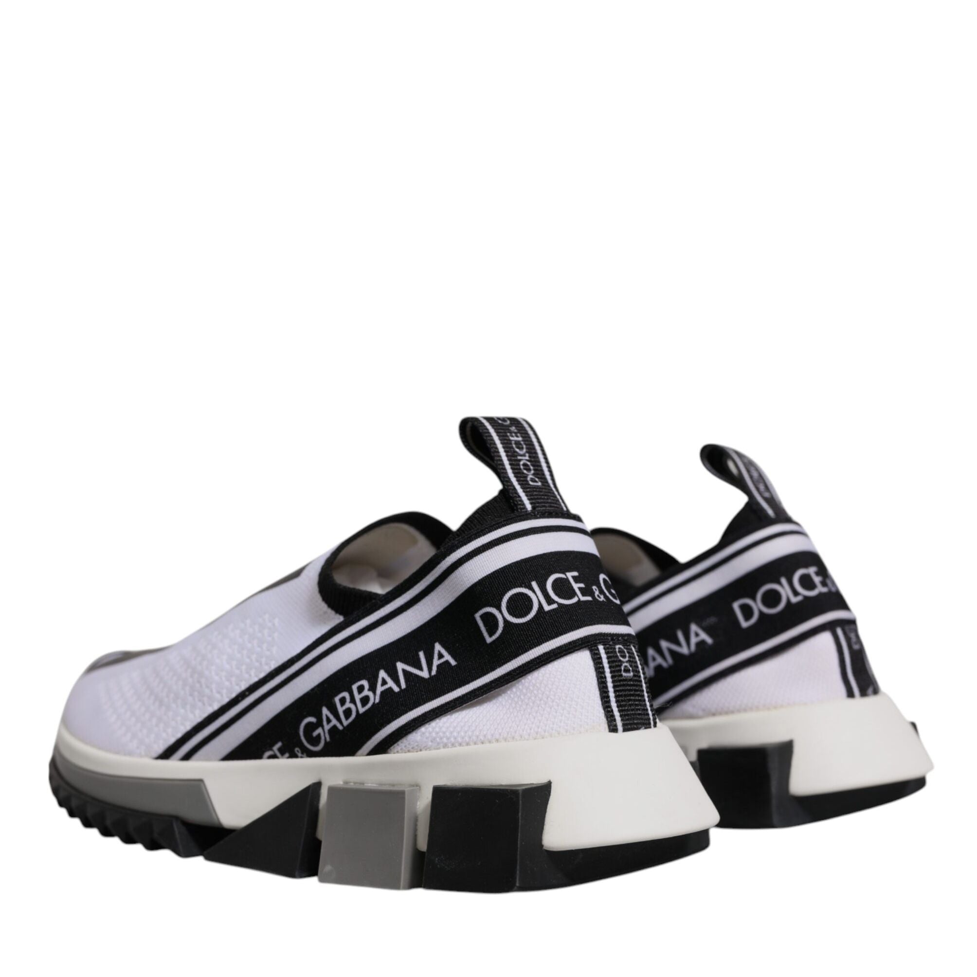 Dolce & Gabbana Black White Slip On Sorrento Sneakers Shoes