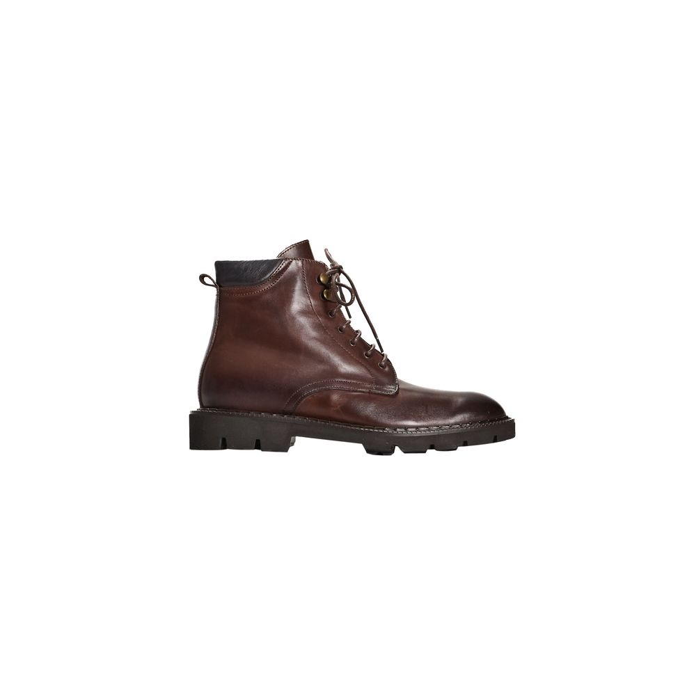 Roberto Pepe Luxury Brown Calfskin Men Boot