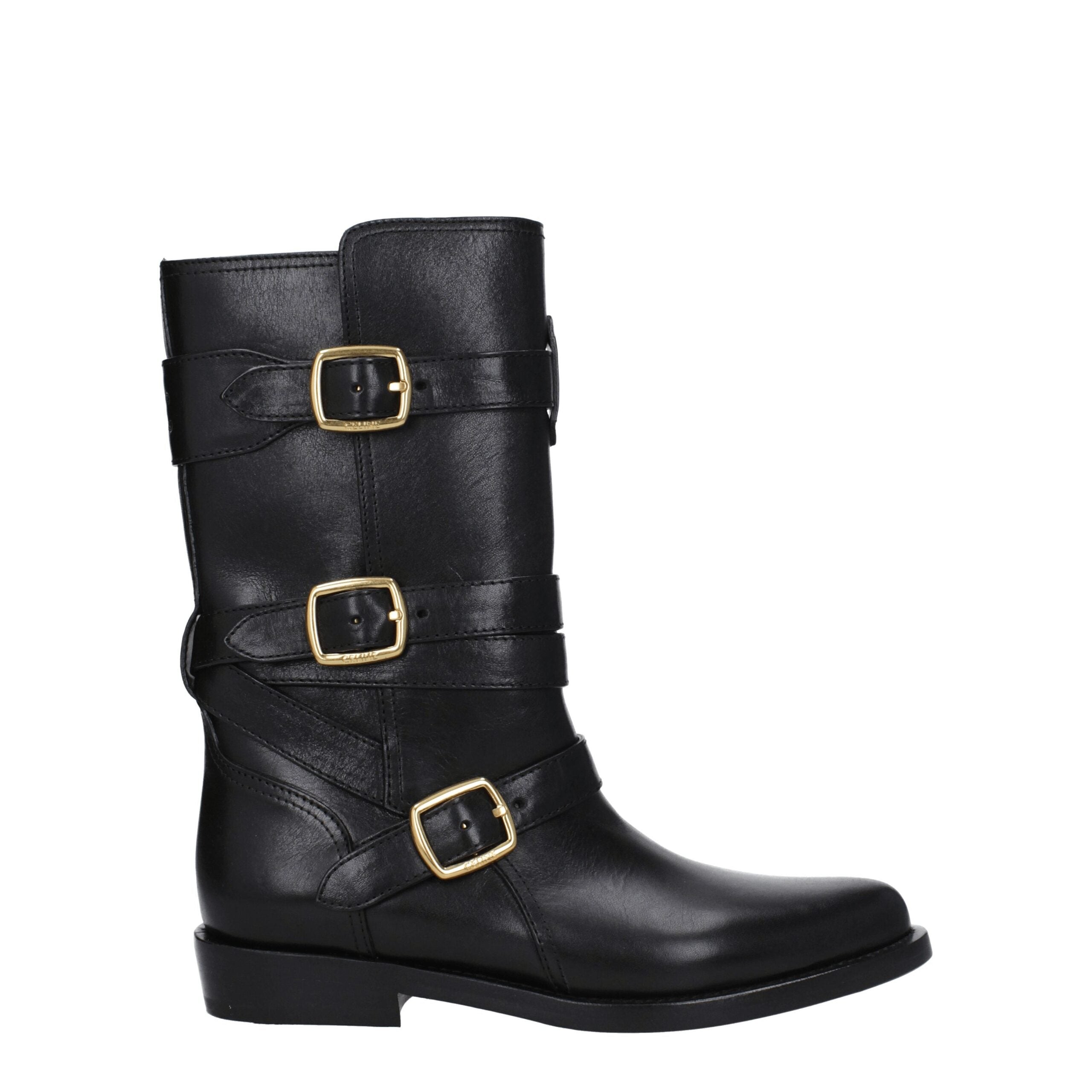 Celine Black Leather Boots