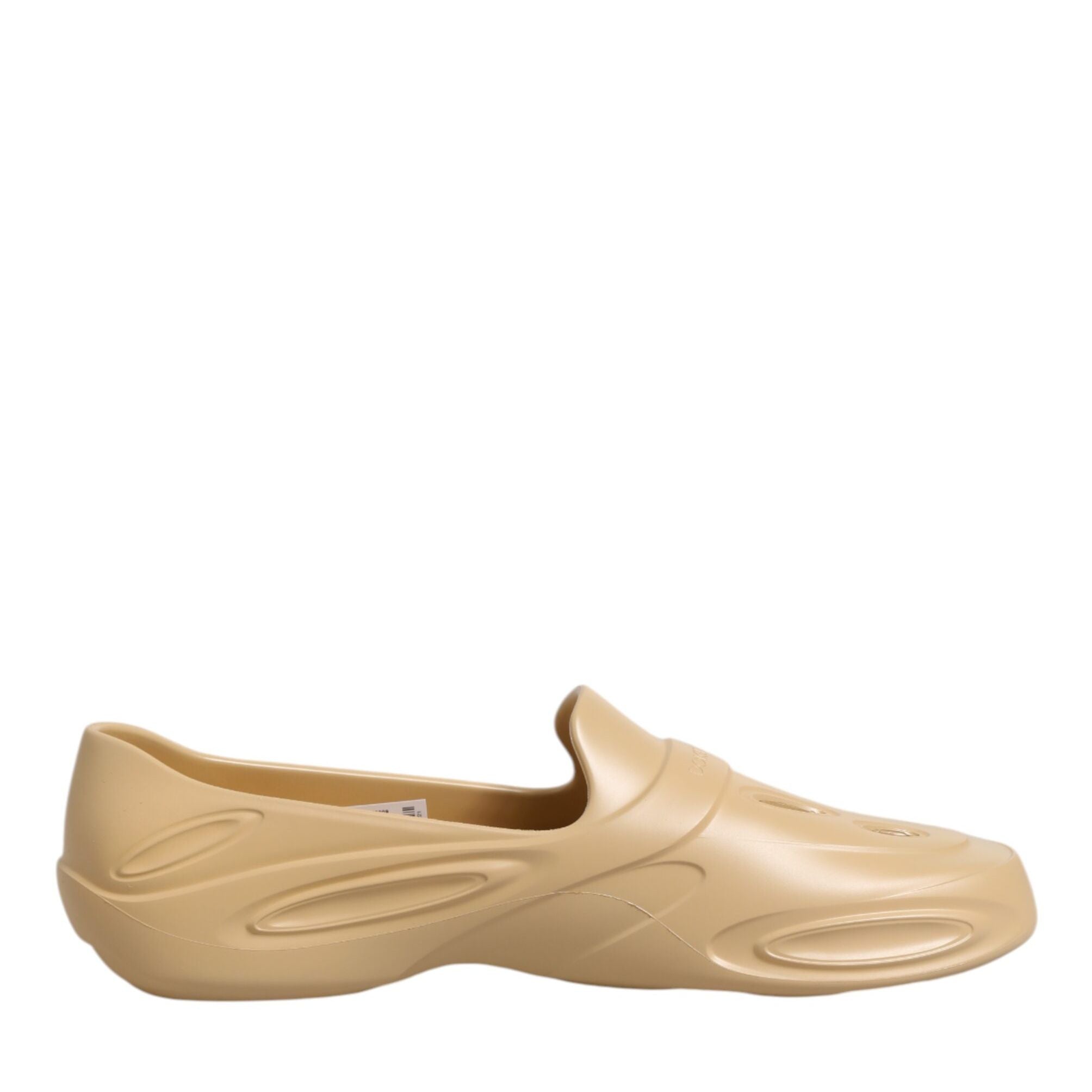 Dolce & Gabbana Beige Rubber Slides Low Top Sneakers Shoes