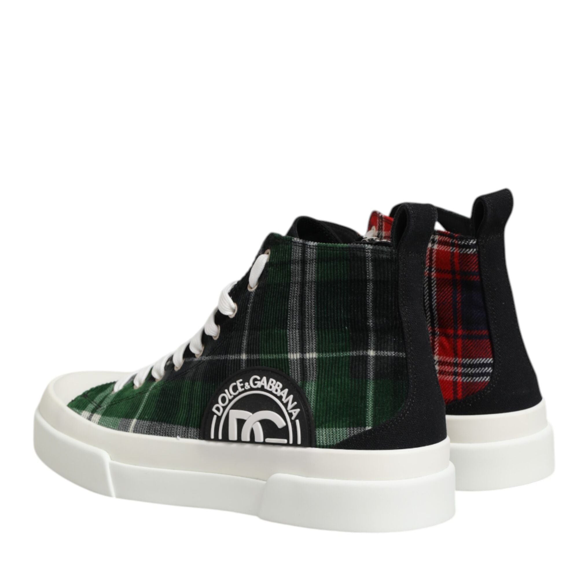 Dolce & Gabbana Multicolor Cotton High Top Men Sneakers Shoes
