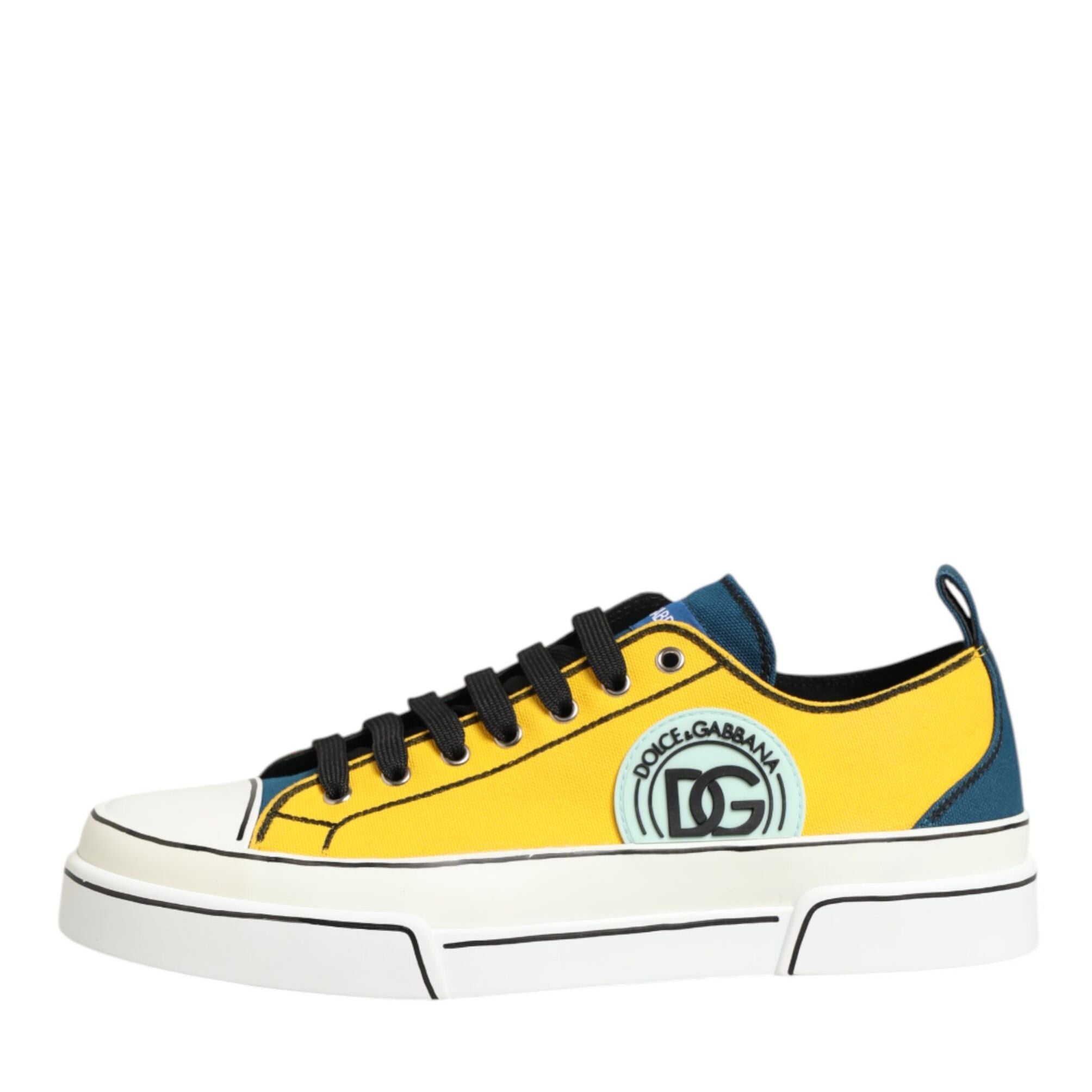 Dolce & Gabbana Multicolor Cotton Logo Low Top Sneakers Shoes