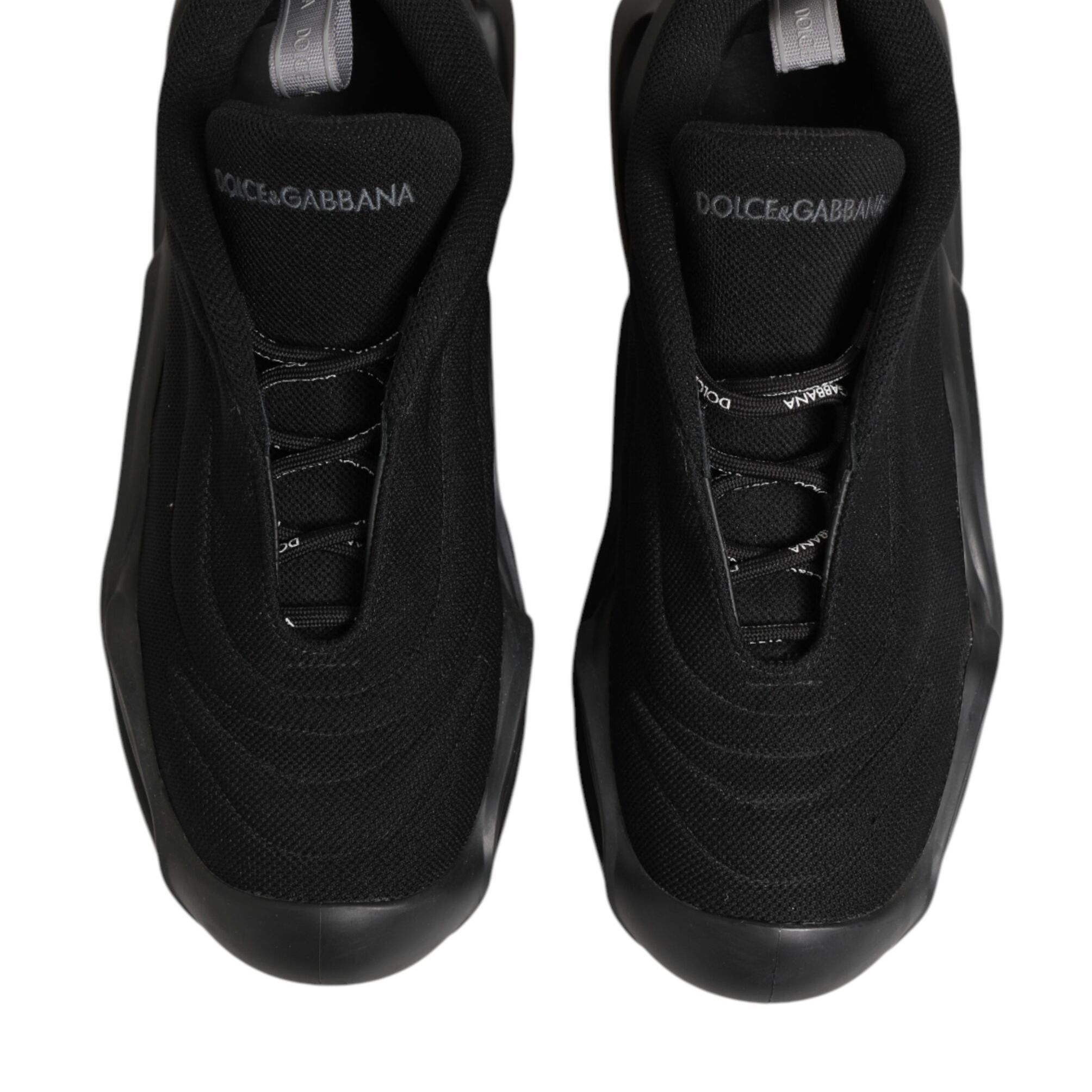 Dolce & Gabbana Black Lace Up Wave Low Top Men Sneaker Shoes