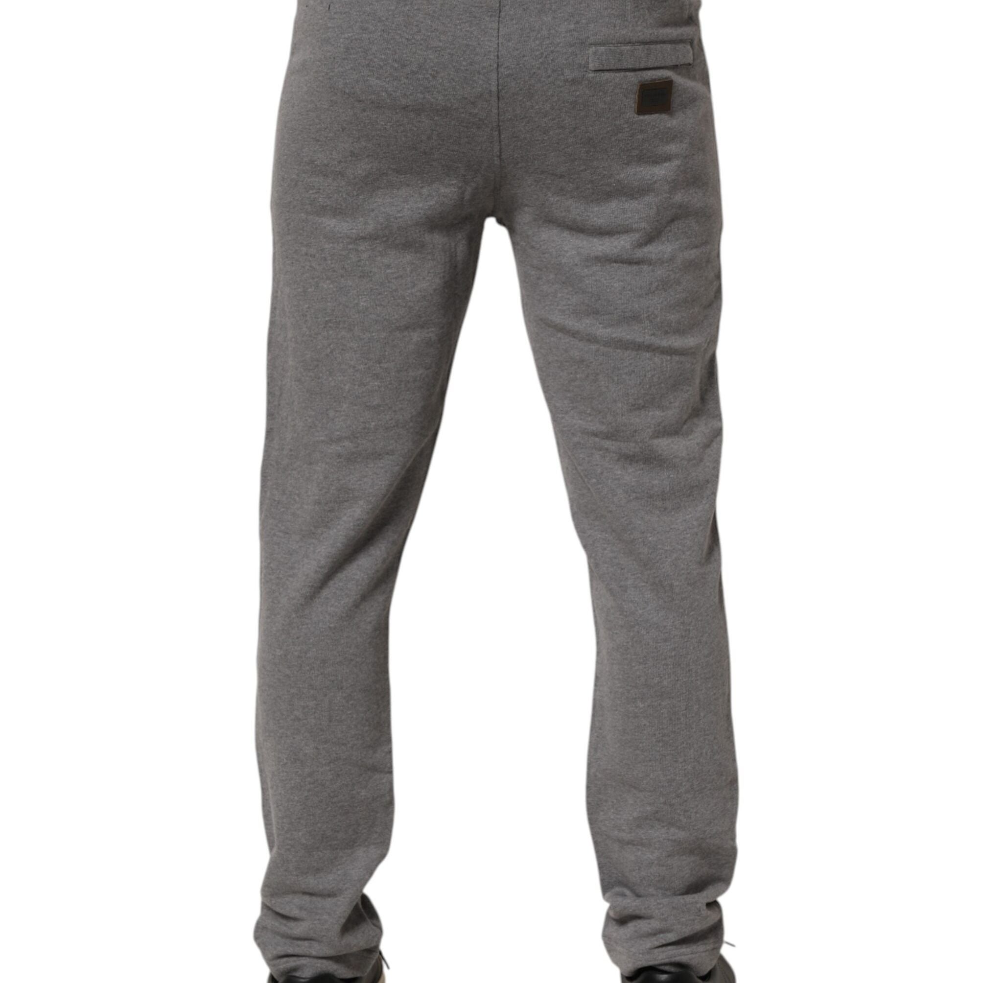 Dolce & Gabbana Cotton Jogger Sweatpants Trouser Gray