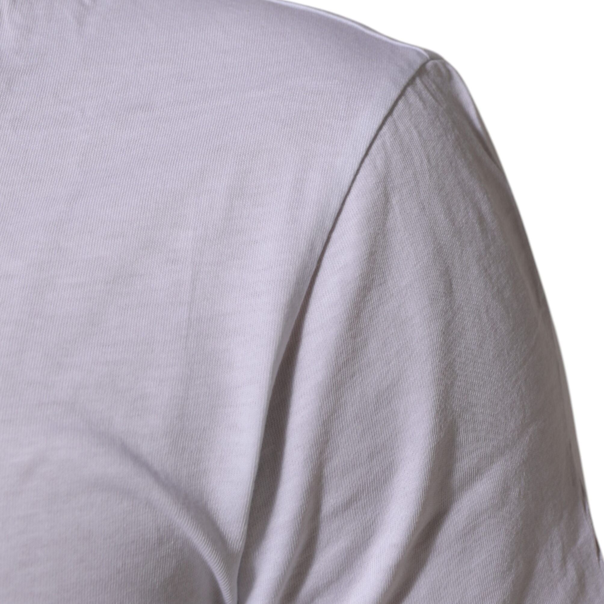 Dolce & Gabbana White Cotton Logo Print Crew Neck T-shirt