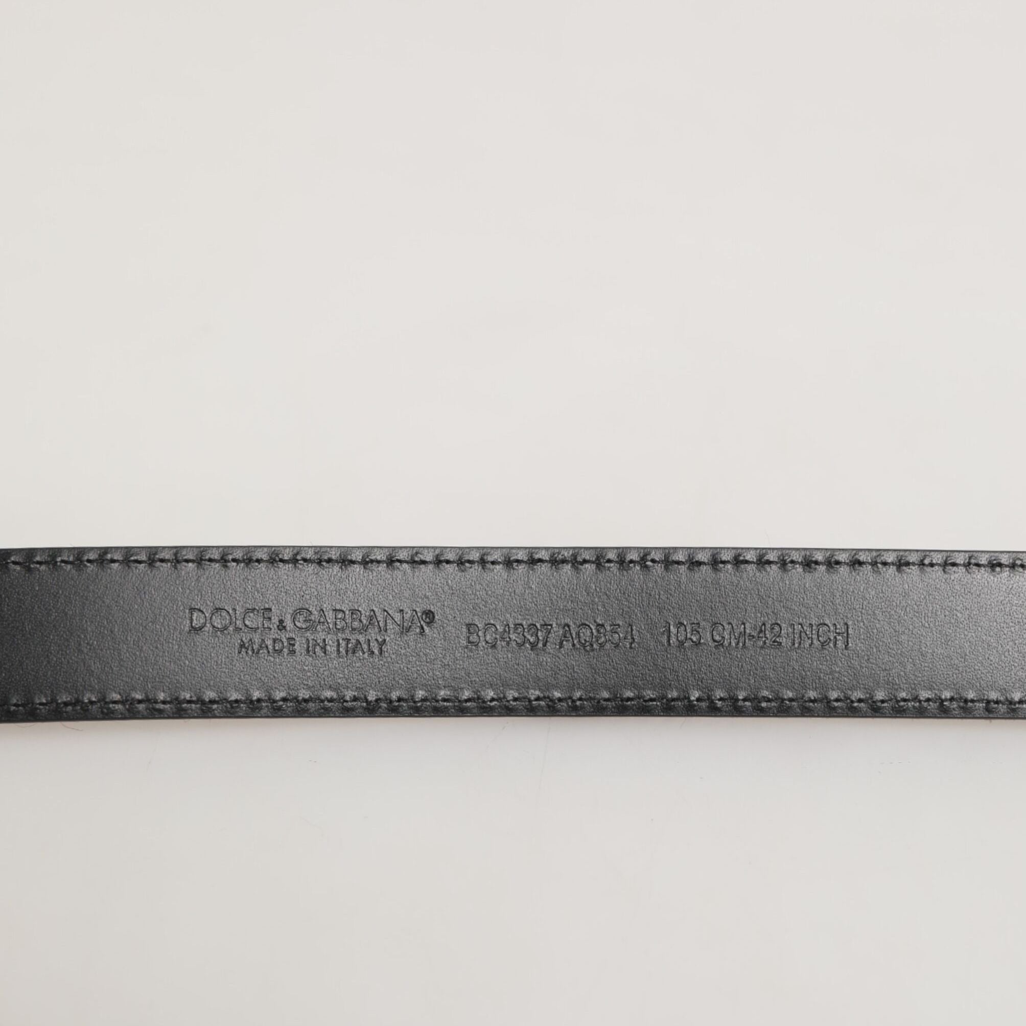 Dolce & Gabbana Red Black Pony Leather Metal Buckle Men Belt