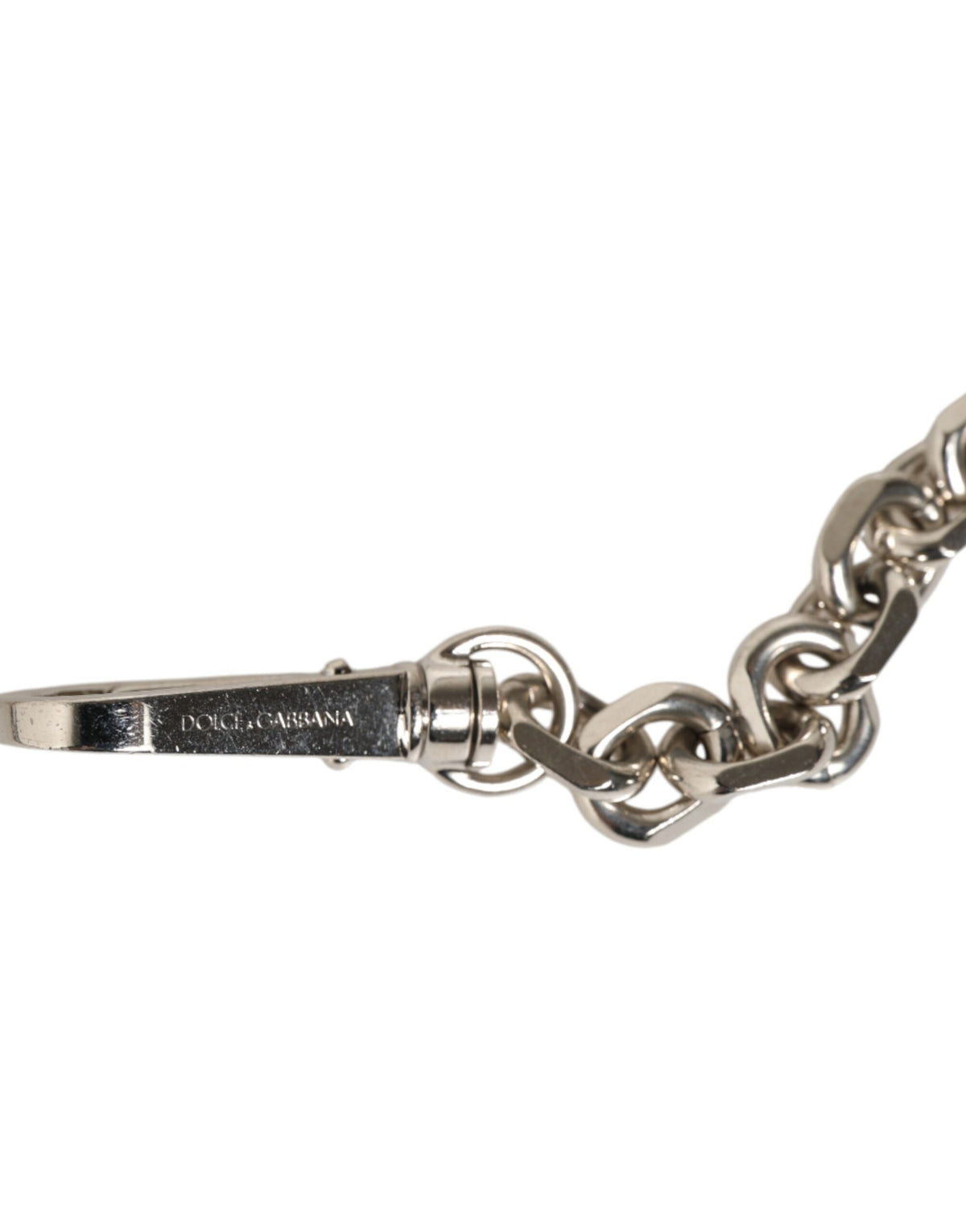 Dolce & Gabbana Black Leather Pearl Chain Bag Accessory Shoulder Strap