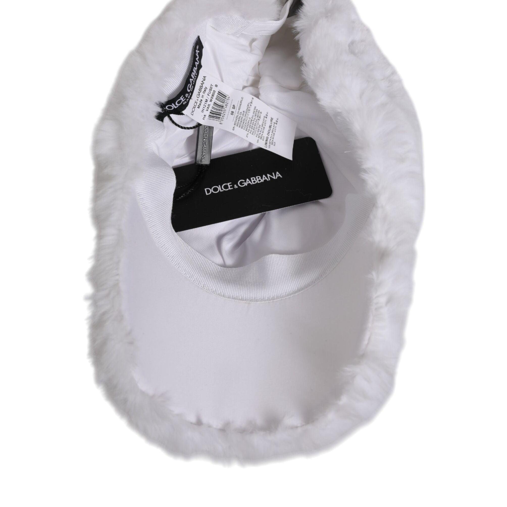 Dolce & Gabbana White Modacrylic Rapper Men Baseball Capello Hat