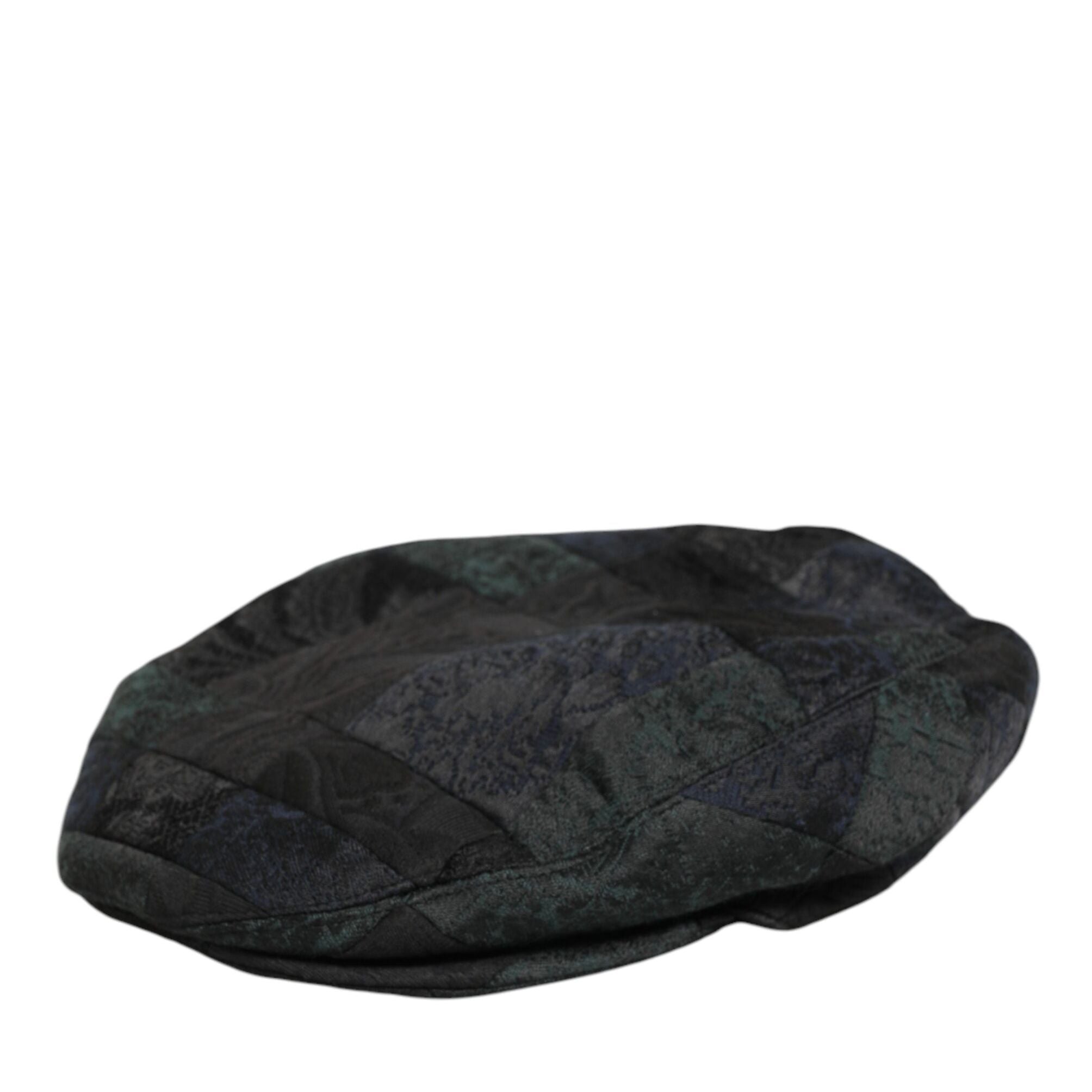 Dolce & Gabbana Black Polyester Newsboy Men Cloth Capello Hat
