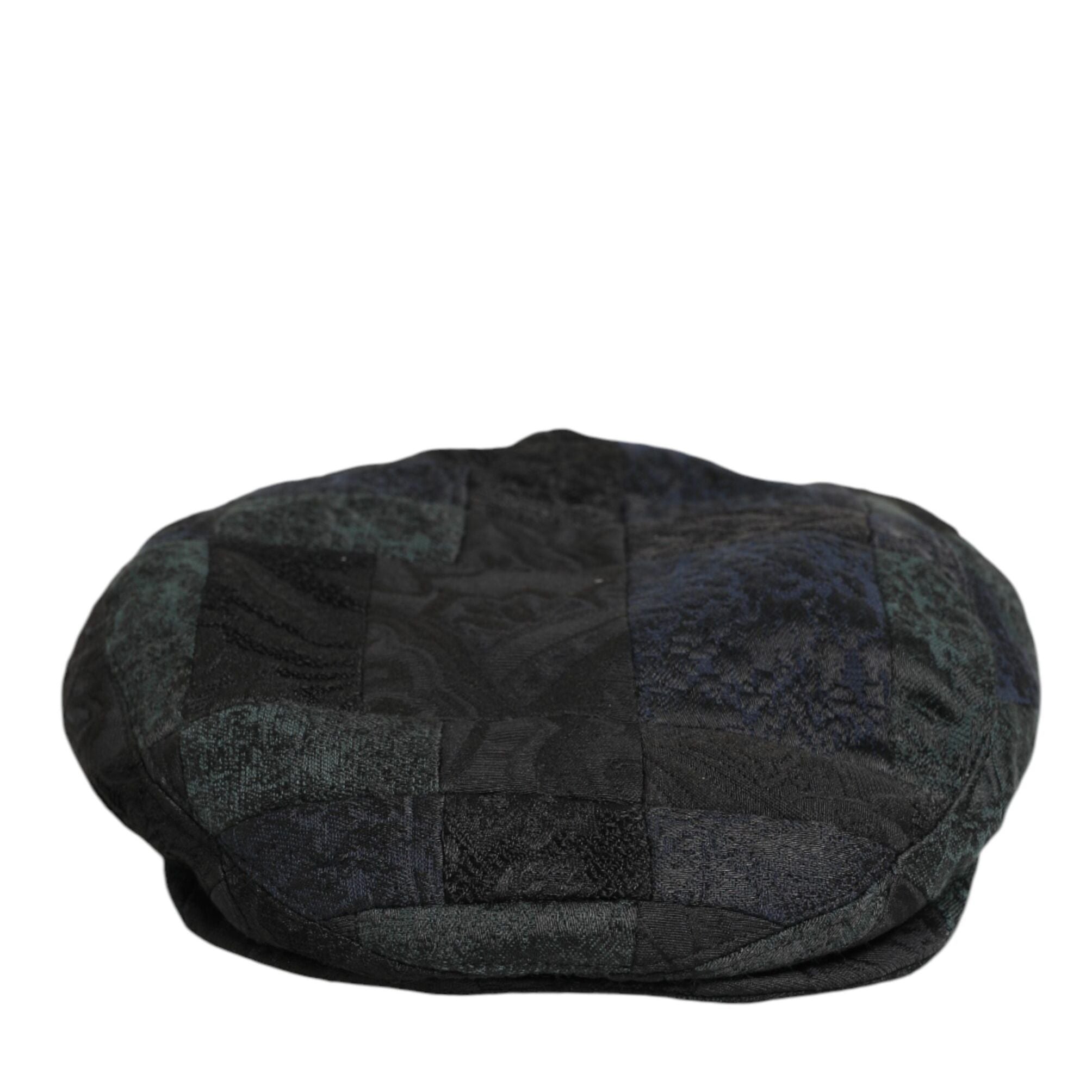Dolce & Gabbana Black Polyester Newsboy Men Cloth Capello Hat